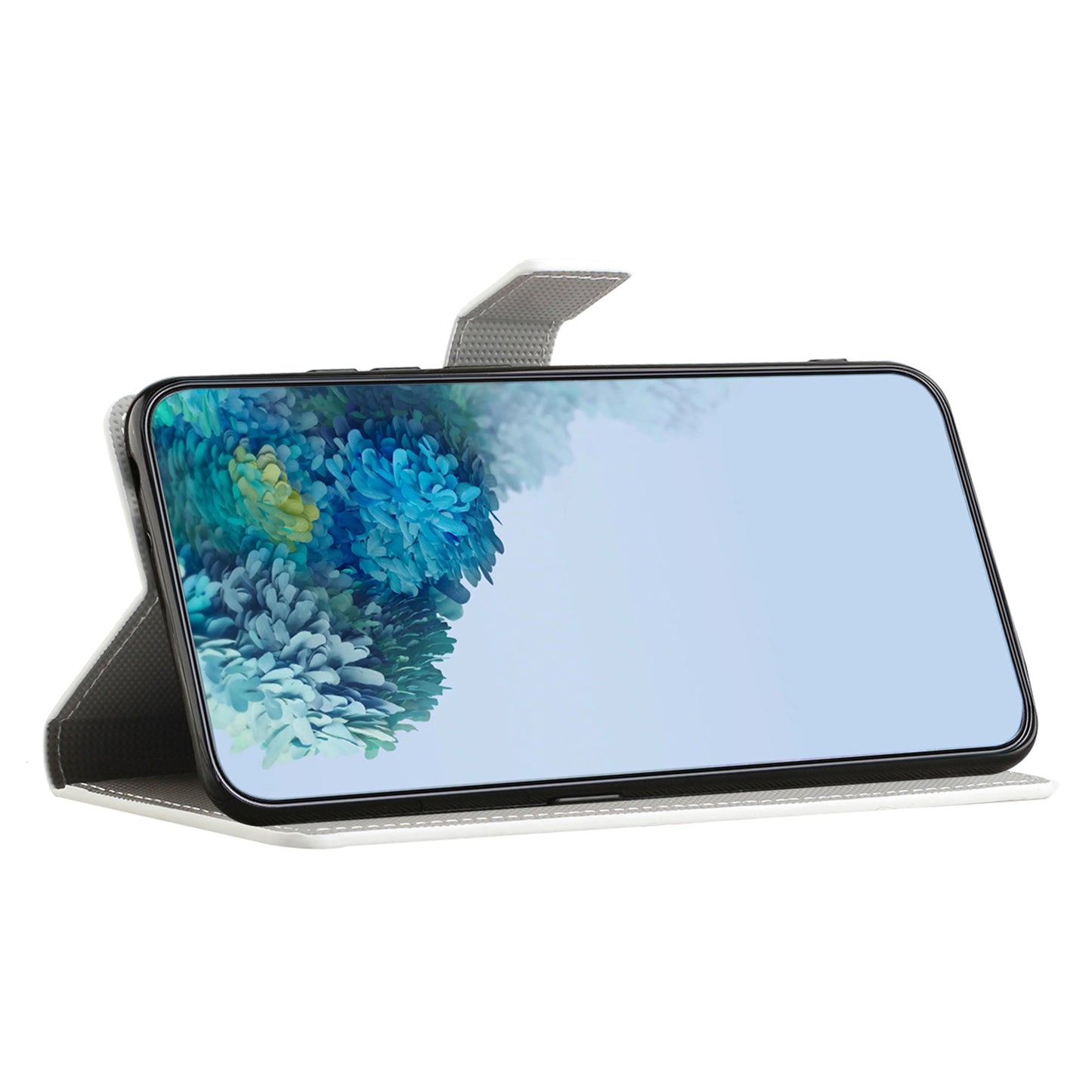 For Samsung Galaxy S24+ Leather Case Pattern Printing Wallet Phone Cover - Blue Butterfly