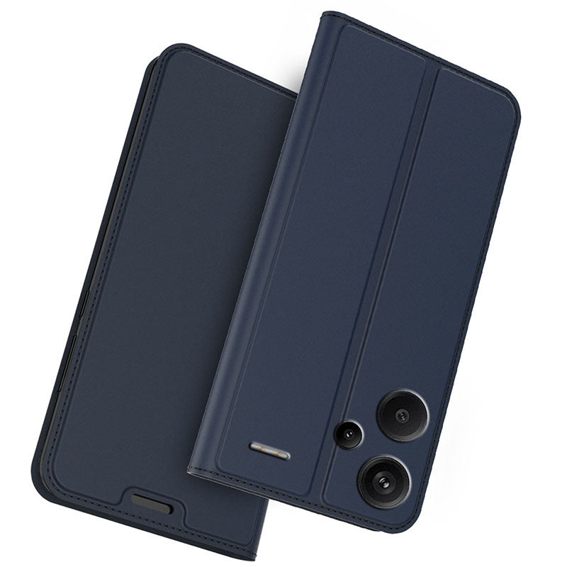 For Xiaomi Redmi Note 13 Pro+ 5G Case Stand PU Leather Mobile Phone Cover with Card Slot - Blue