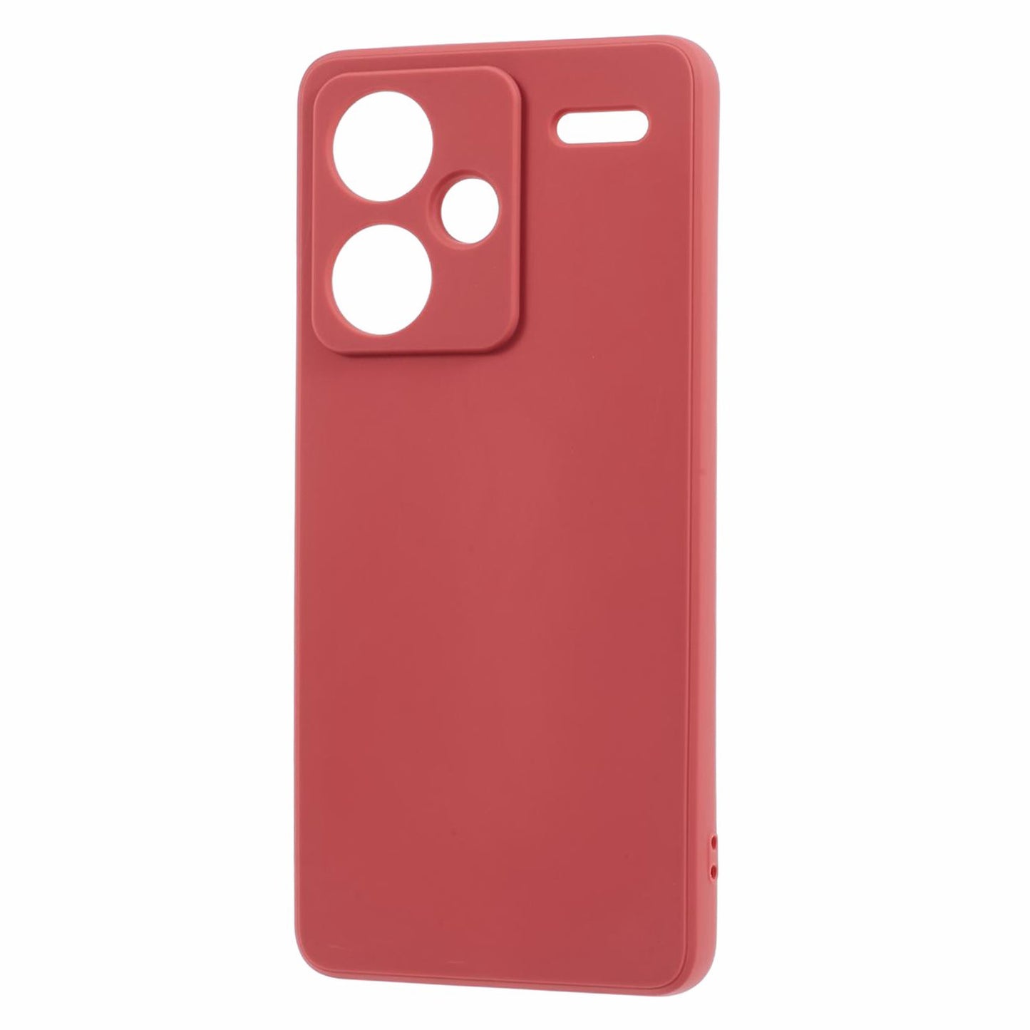 For Xiaomi Redmi Note 13 Pro+ 5G Case Straight Edge Soft TPU Phone Back Cover - Red