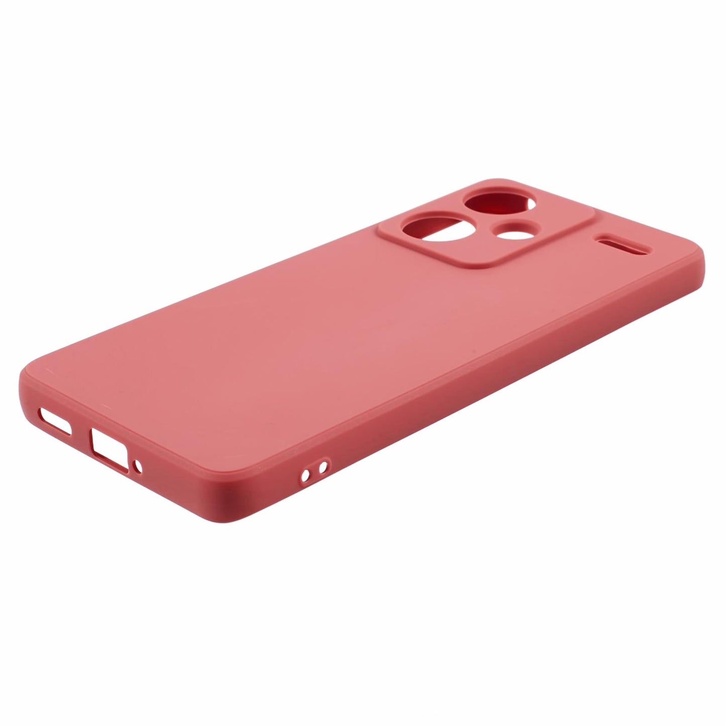 For Xiaomi Redmi Note 13 Pro+ 5G Case Straight Edge Soft TPU Phone Back Cover - Red