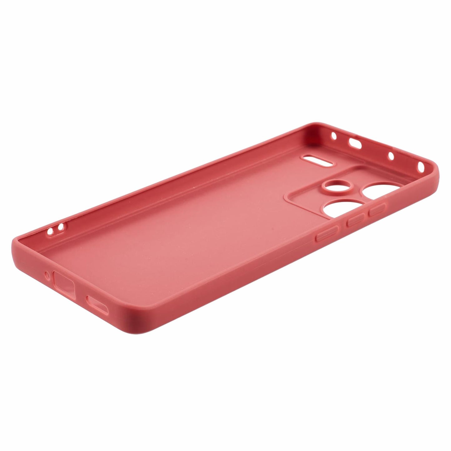 For Xiaomi Redmi Note 13 Pro+ 5G Case Straight Edge Soft TPU Phone Back Cover - Red