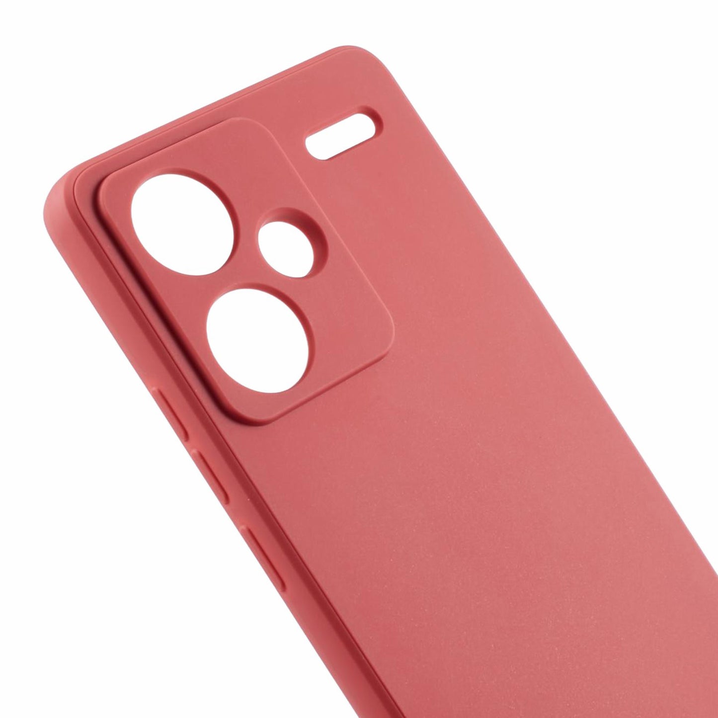 For Xiaomi Redmi Note 13 Pro+ 5G Case Straight Edge Soft TPU Phone Back Cover - Red
