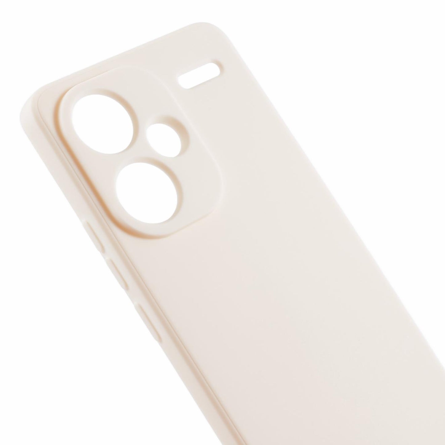 For Xiaomi Redmi Note 13 Pro+ 5G Case Straight Edge Soft TPU Phone Back Cover - White