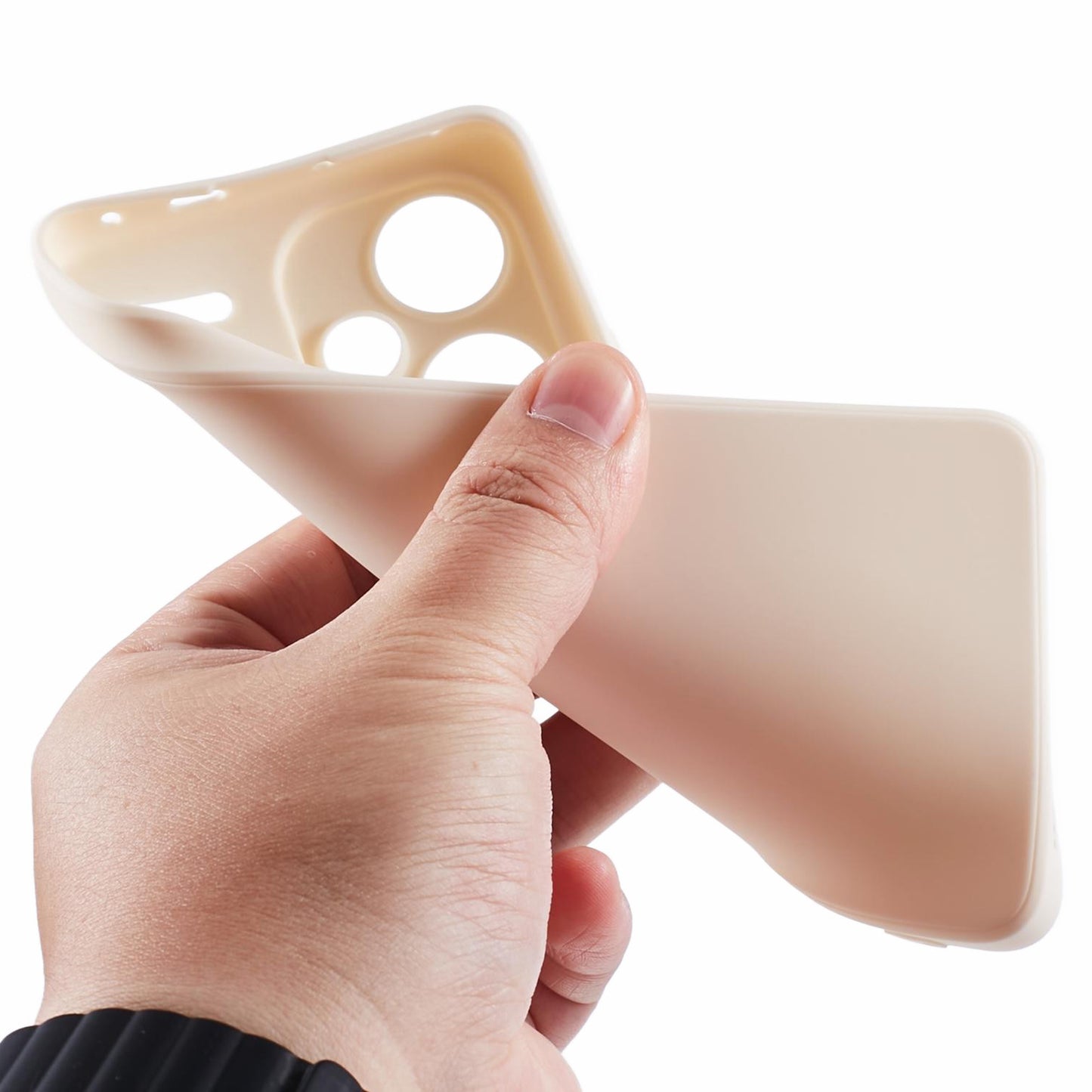 For Xiaomi Redmi Note 13 Pro+ 5G Case Straight Edge Soft TPU Phone Back Cover - White