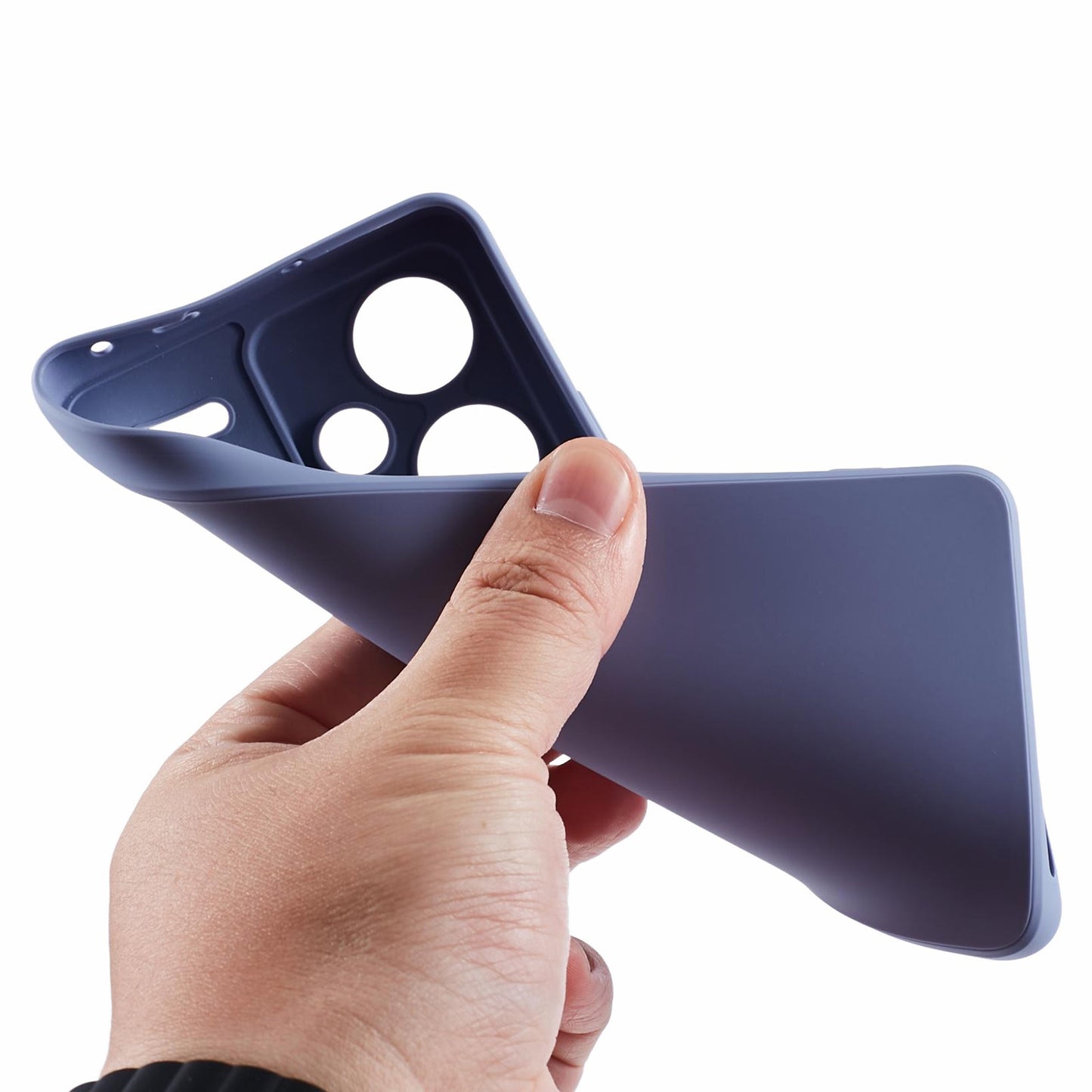 For Xiaomi Redmi Note 13 Pro+ 5G Case Straight Edge Soft TPU Phone Back Cover - Lavender Grey