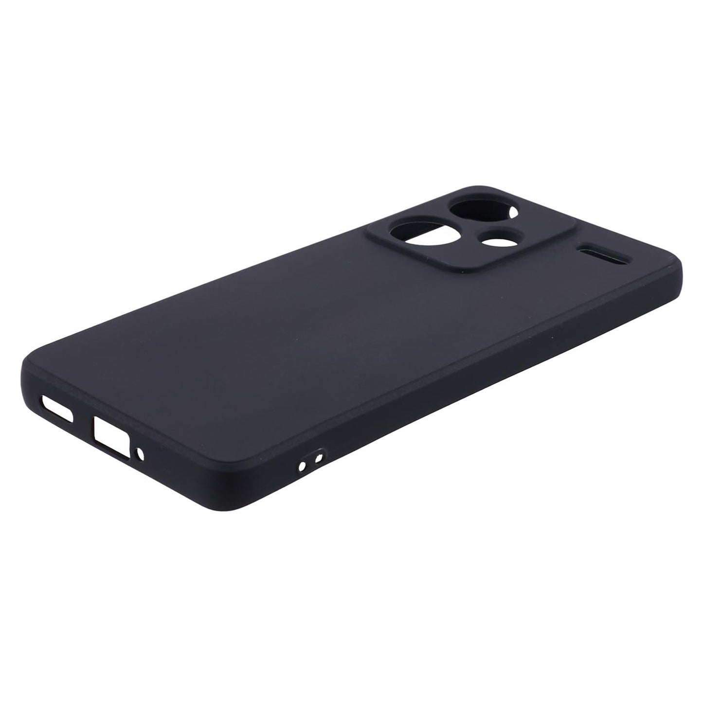 For Xiaomi Redmi Note 13 Pro+ 5G Case Straight Edge Soft TPU Phone Back Cover - Black