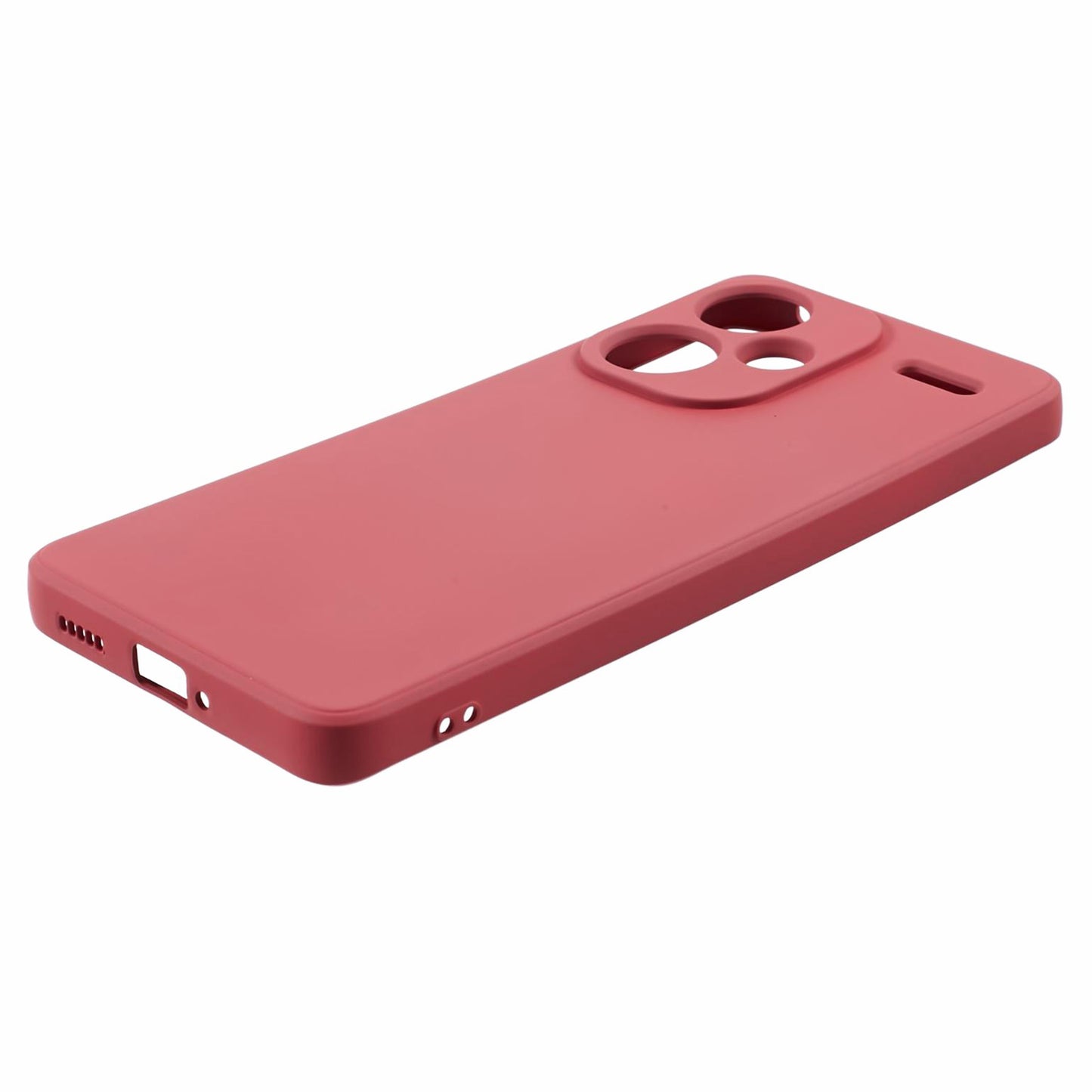 For Xiaomi Redmi Note 13 Pro+ 5G Case TPU Fiber Lining Protective Phone Cover - Hawthorn Red