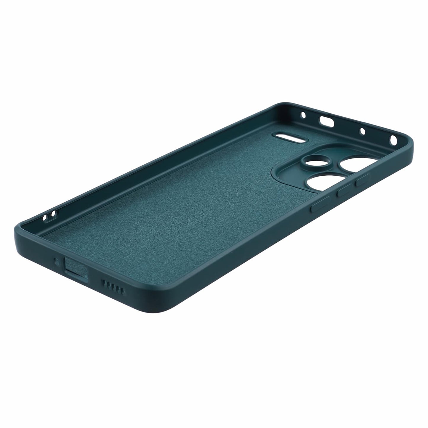 For Xiaomi Redmi Note 13 Pro+ 5G Case TPU Fiber Lining Protective Phone Cover - Army Green
