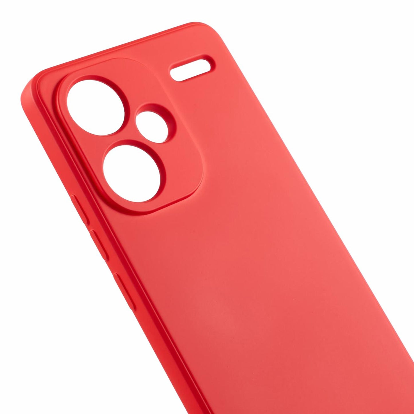 For Xiaomi Redmi Note 13 Pro+ 5G Case TPU Fiber Lining Protective Phone Cover - Red