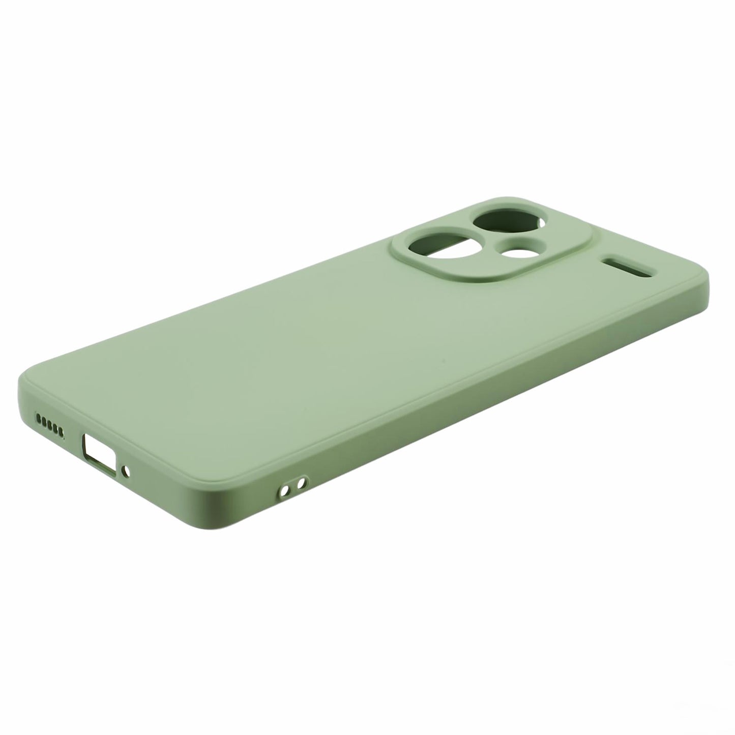 For Xiaomi Redmi Note 13 Pro+ 5G Case TPU Fiber Lining Protective Phone Cover - Matcha Green