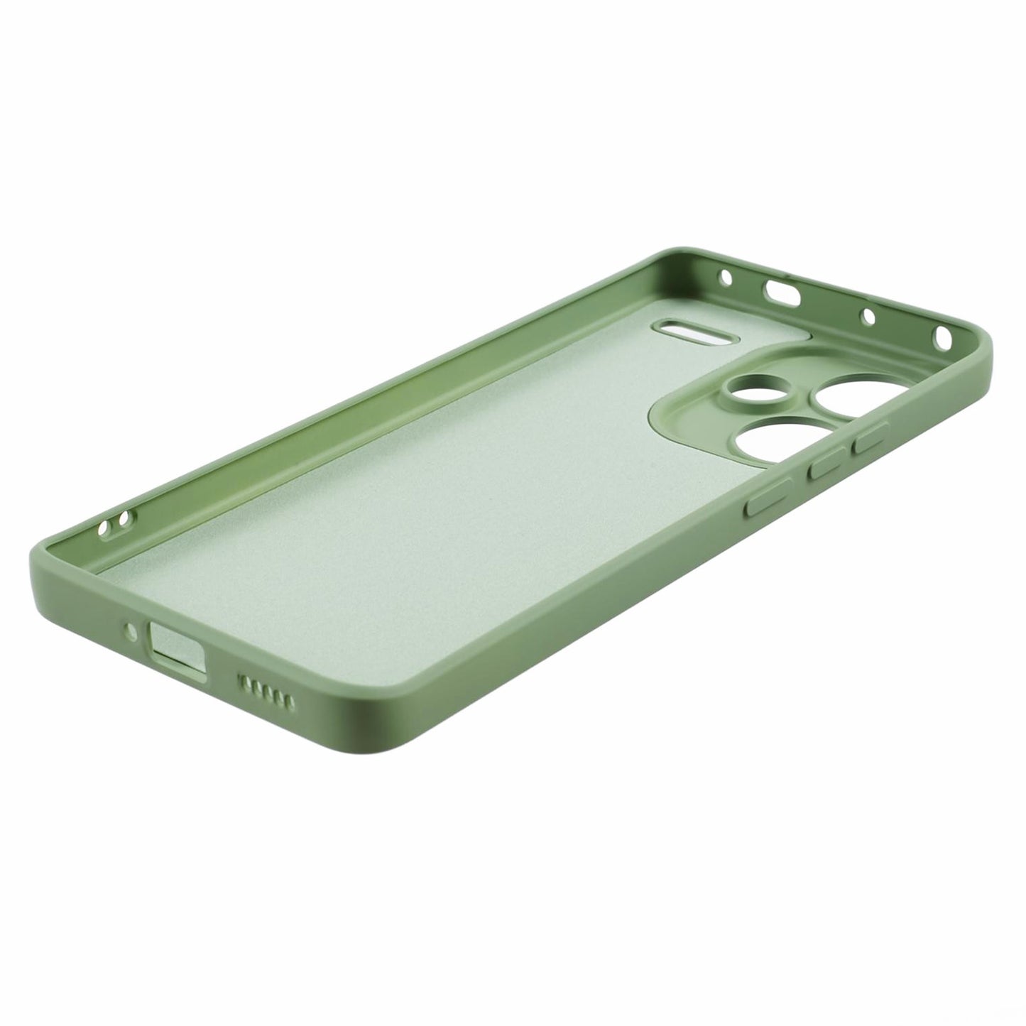 For Xiaomi Redmi Note 13 Pro+ 5G Case TPU Fiber Lining Protective Phone Cover - Matcha Green
