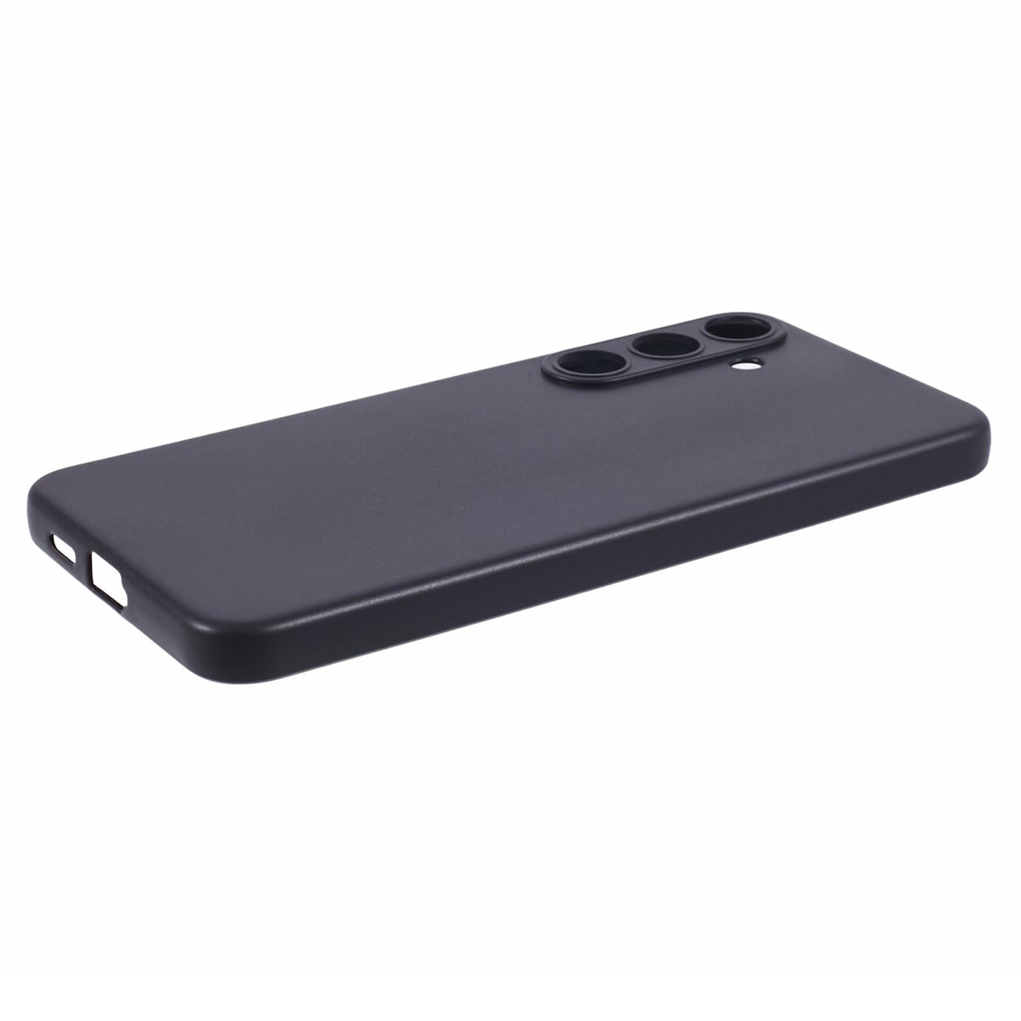 For Samsung Galaxy S24+ TPU Case Matte Precise Cutouts Phone TPU Cover - Black
