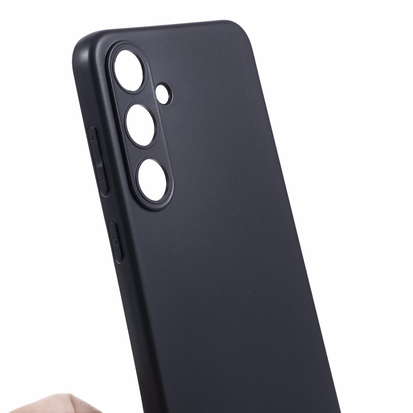 For Samsung Galaxy S24+ TPU Case Matte Precise Cutouts Phone TPU Cover - Black