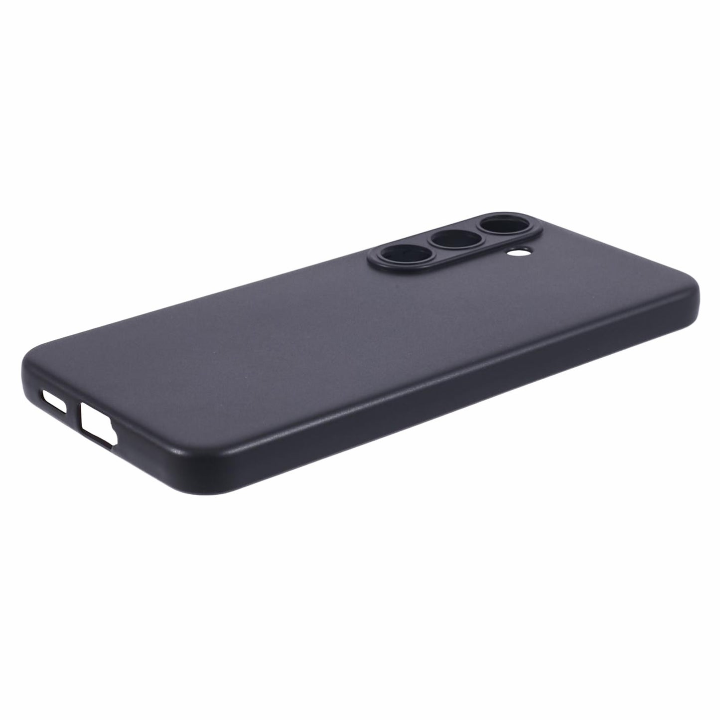 For Samsung Galaxy S24 Case Precise Cutouts Matte Soft TPU Phone Back Cover - Black