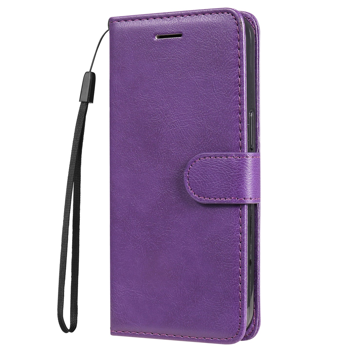 KT Leather Series-2 For Xiaomi Redmi Note 13 Pro+ 5G Case Solid Color Leather Magnetic Closure Phone Cover - Purple