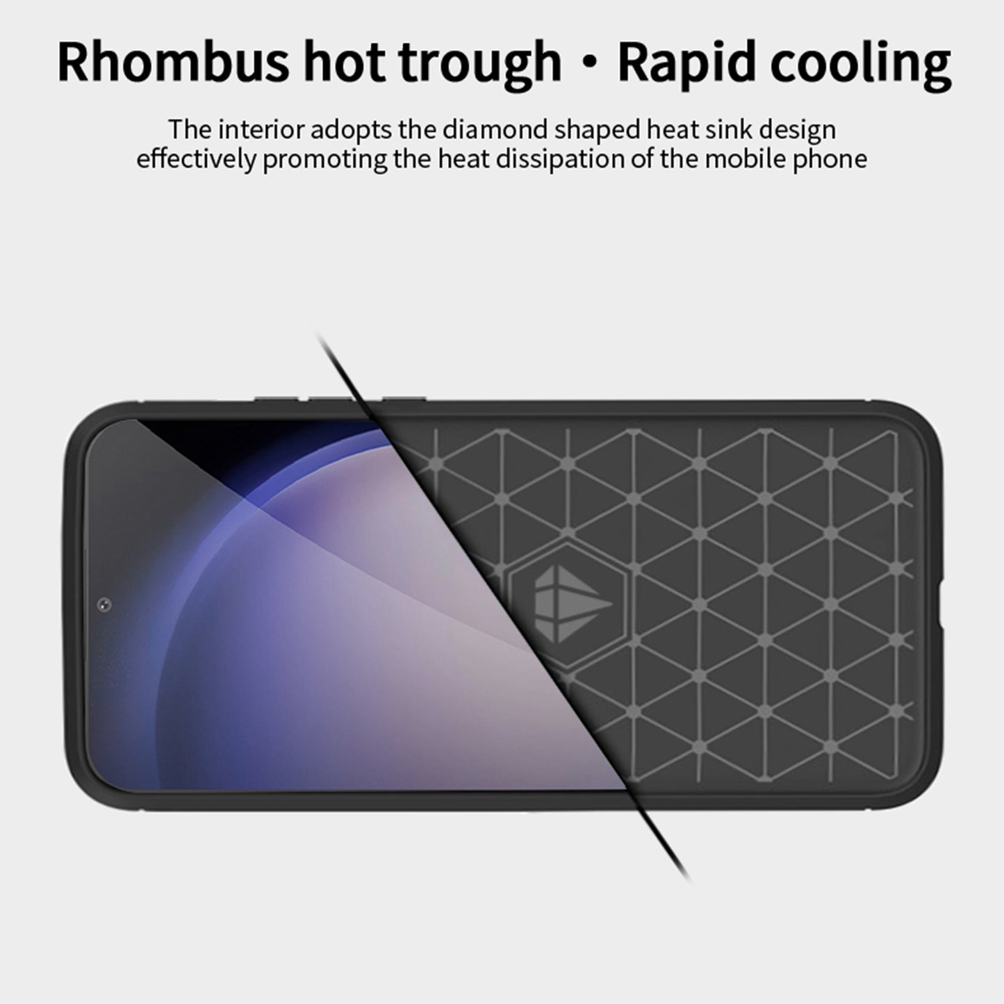 MOFI JK TPU Series-1 For Samsung Galaxy S24 Carbon Fiber Texture Slim-Fit Case TPU Cell Phone Cover - Black