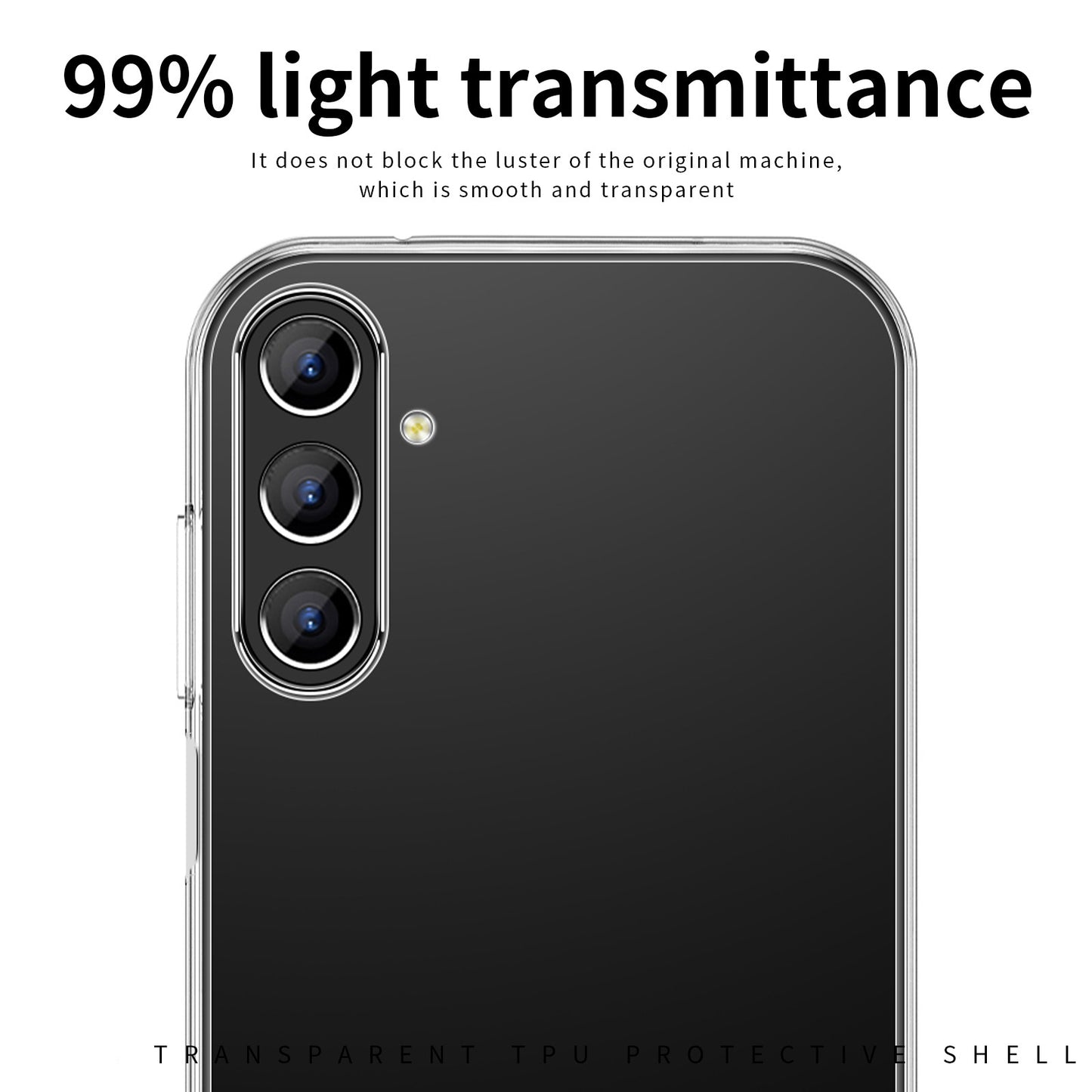 MOFI Transparent Phone Cover for Samsung Galaxy S24 Case Shockproof TPU Protector