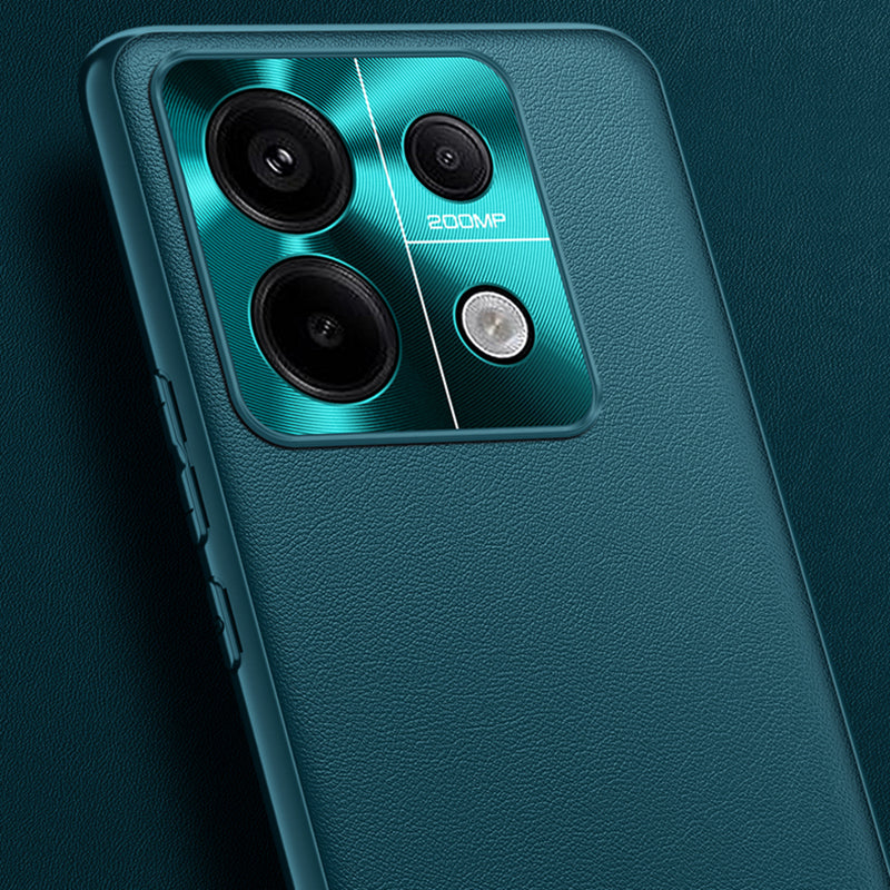 For Xiaomi Redmi Note 13 Pro+ 5G Case PU Leather+TPU+PC Anti-drop Phone Cover - Green