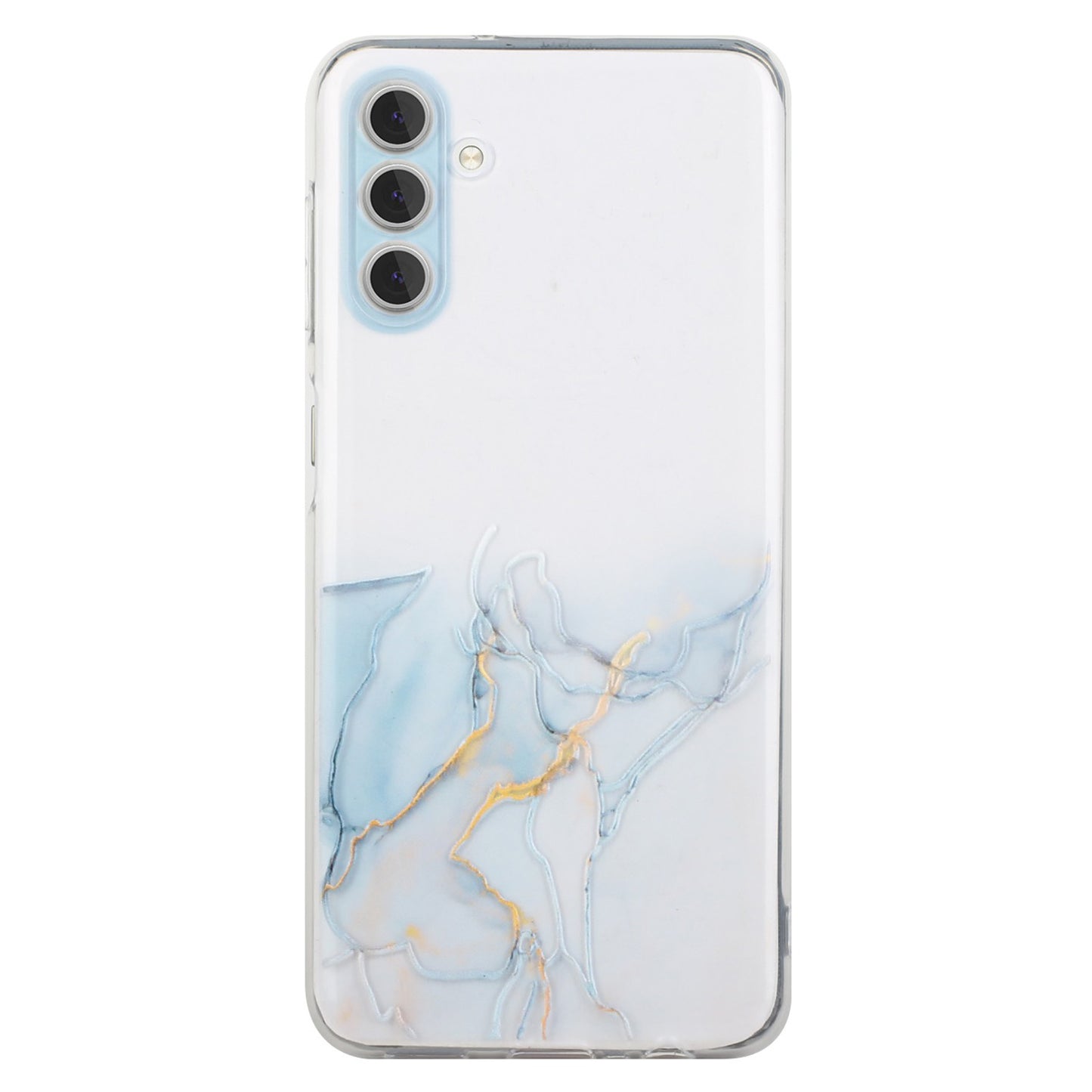 For Samsung Galaxy S24 Case Marble Pattern Shockproof TPU Phone Cover - Grey