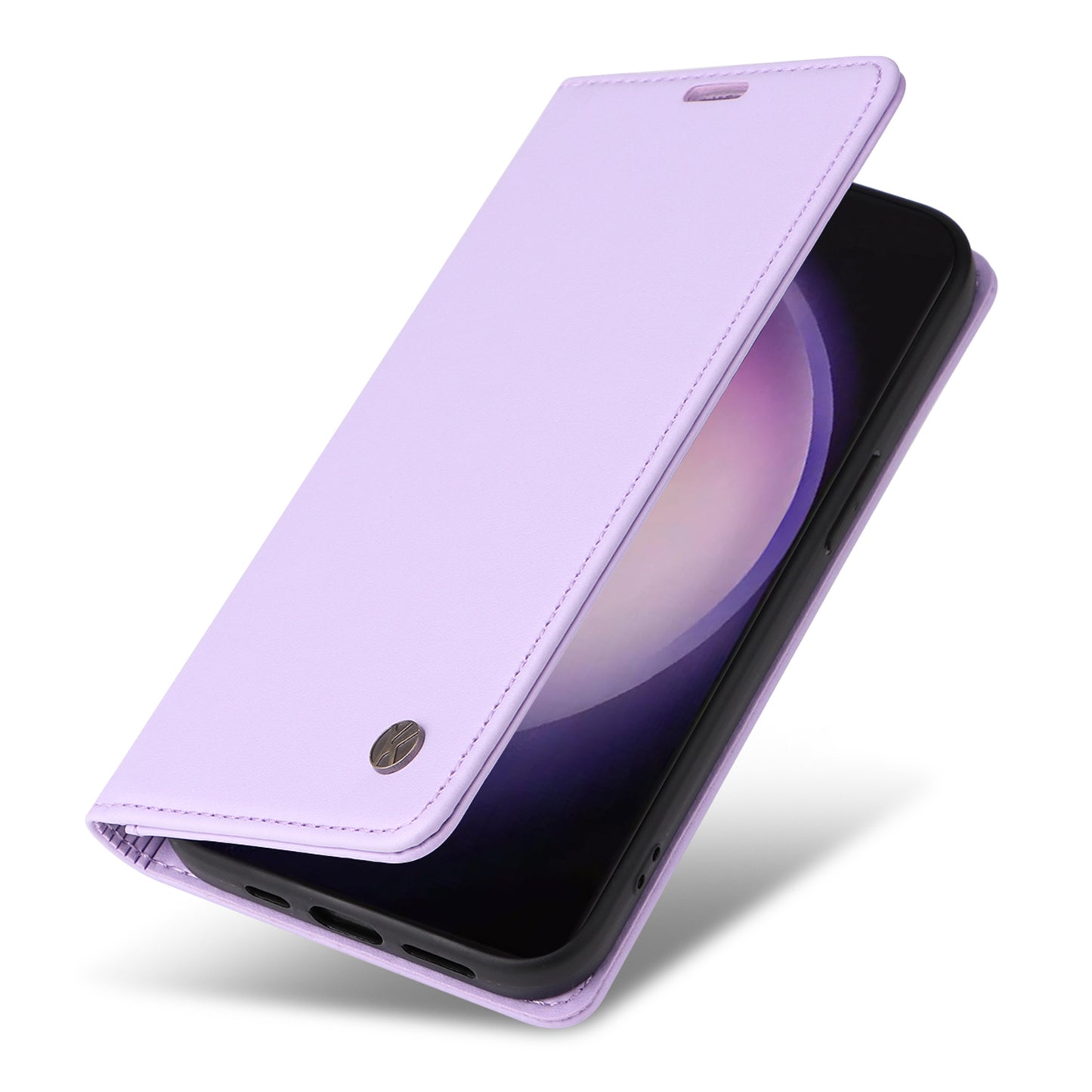 YIKATU YK-001 for Samsung Galaxy S24 Ultra Case PU Leather Magnetic Wallet Phone Cover - Light Purple