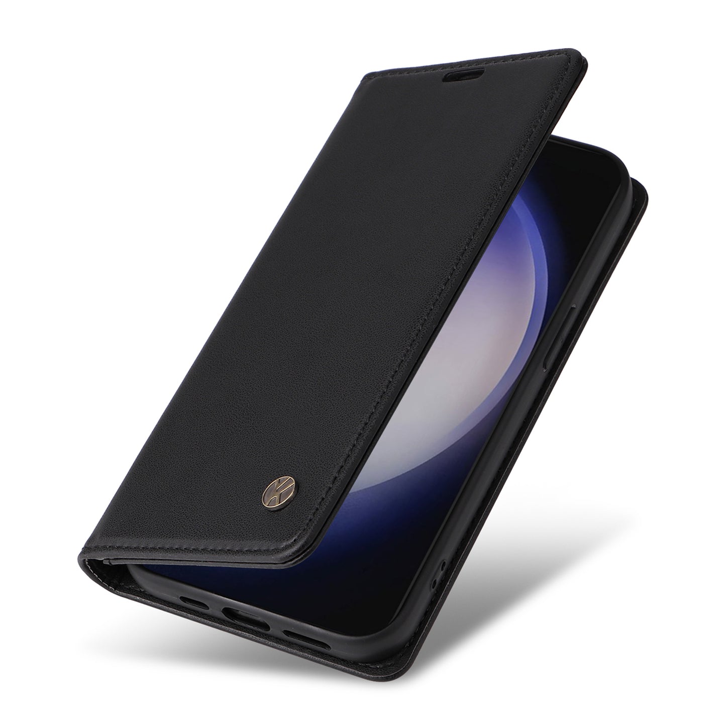 YIKATU YK-001 For Samsung Galaxy S24+ Case Magnetic Auto Closing Leather Phone Cover - Black