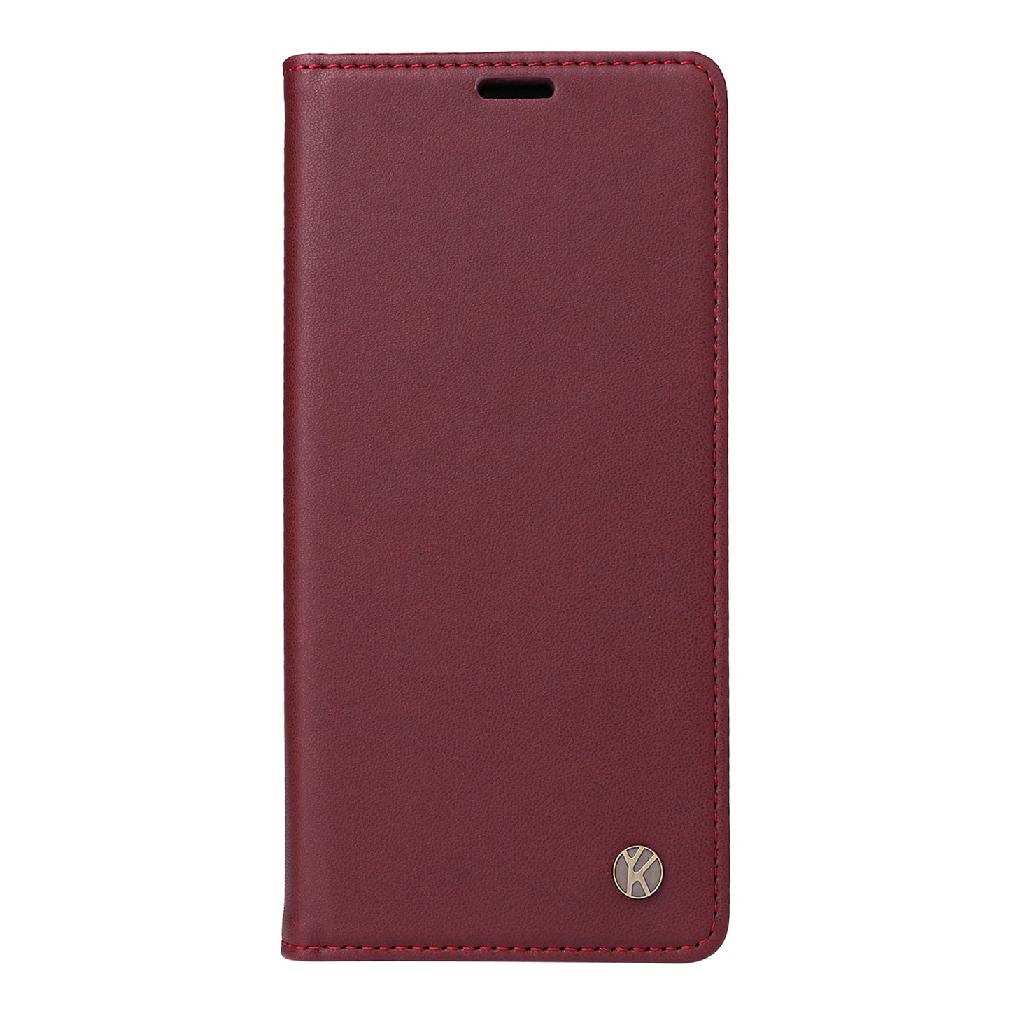 YIKATU YK-001 For Samsung Galaxy S24+ Case Magnetic Auto Closing Leather Phone Cover - Wine Red