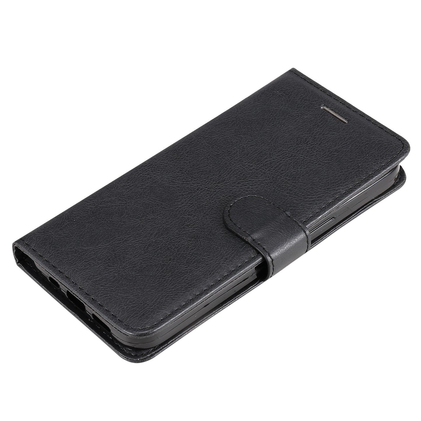 KT Leather Series-2 For Samsung Galaxy S24+ Case Solid Color Leather Phone Wallet Cover - Black