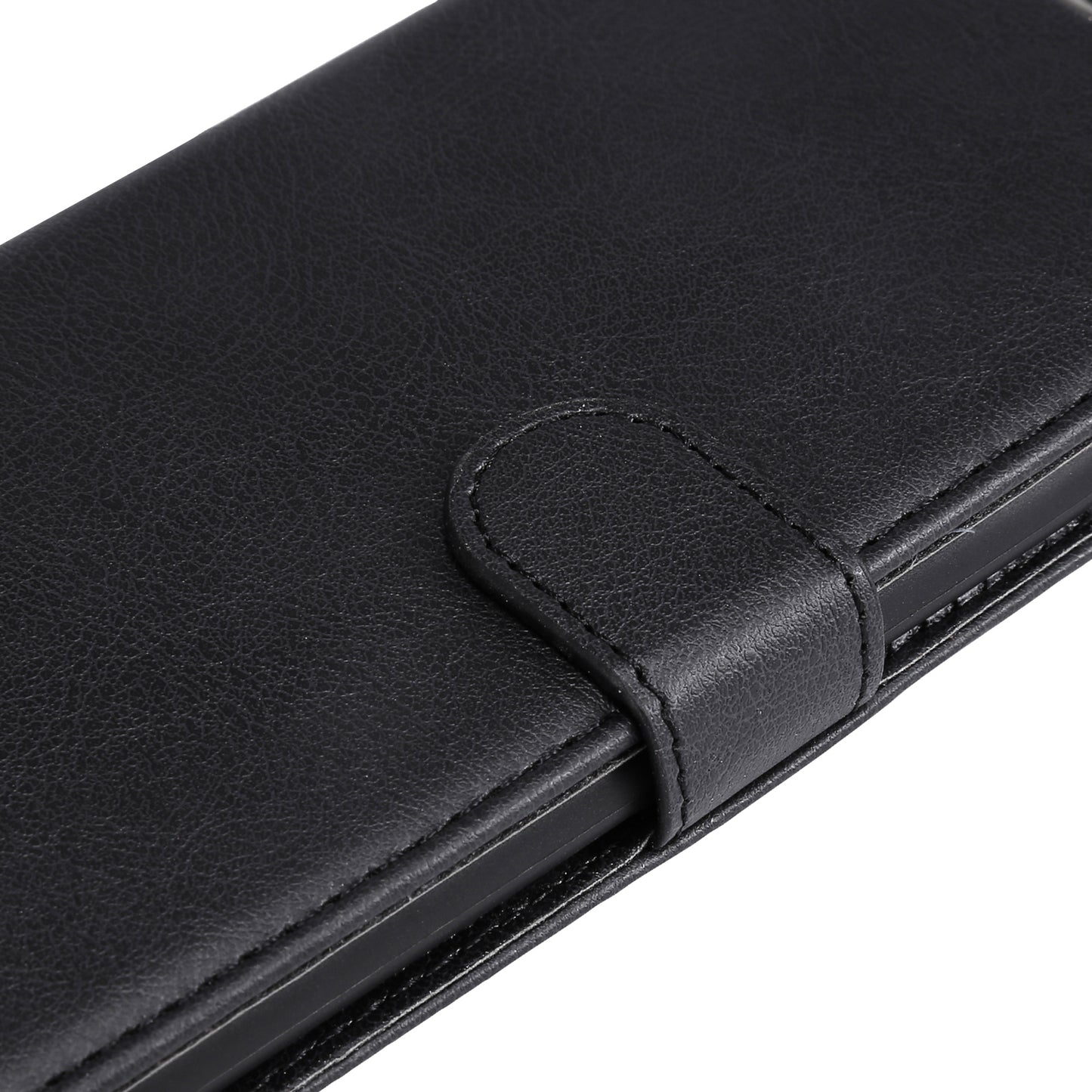 KT Leather Series-2 For Samsung Galaxy S24+ Case Solid Color Leather Phone Wallet Cover - Black
