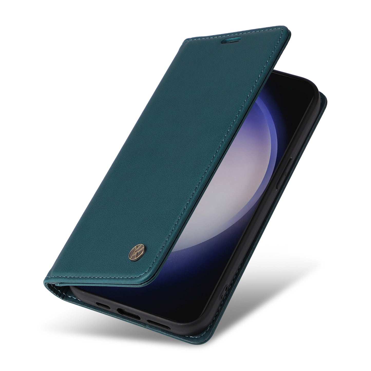 YIKATU YK-001 for Samsung Galaxy S24 Case PU Leather Magnetic Wallet Phone Cover - Green