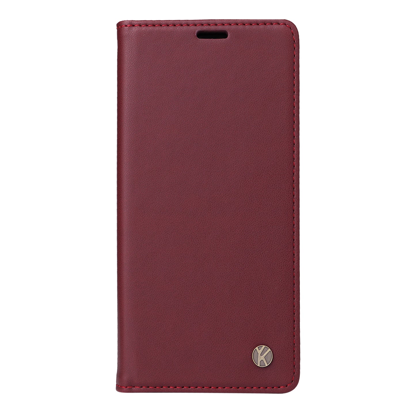 YIKATU YK-001 for Samsung Galaxy S24 Case PU Leather Magnetic Wallet Phone Cover - Wine Red