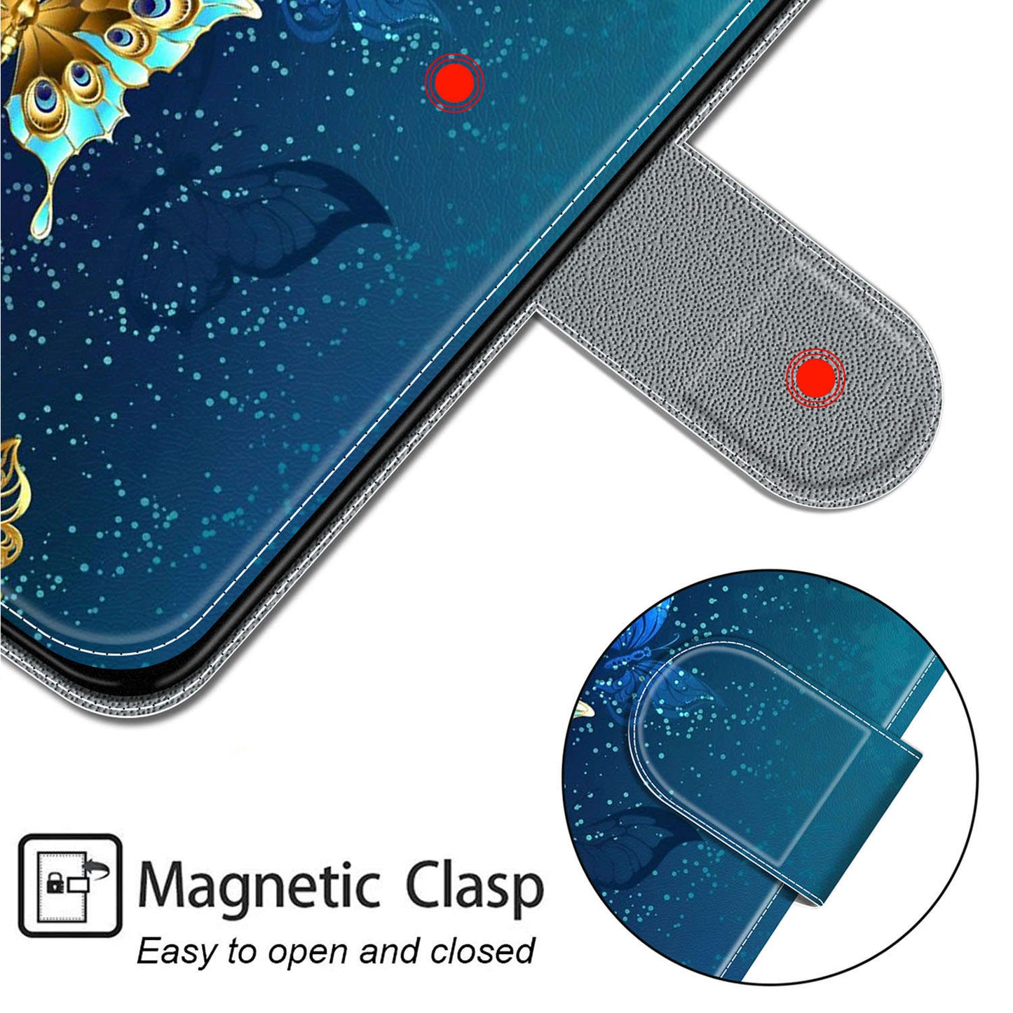 For Samsung Galaxy S24 Ultra Case Card Holder Leather Stand Phone Cover - Two Butterflies