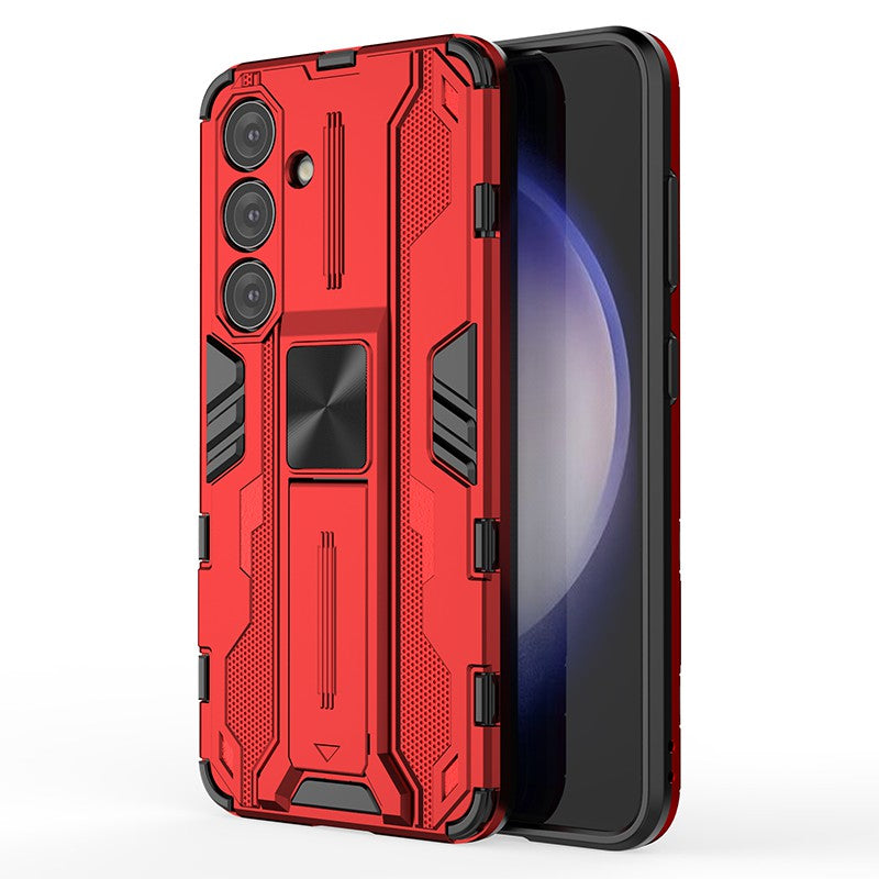 For Samsung Galaxy S24 Case Kickstand Rugged Protective Phone Cover - Red