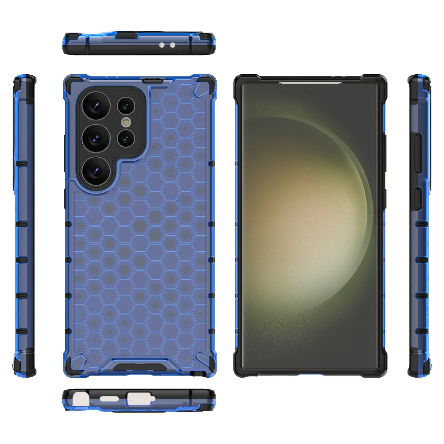 For Samsung Galaxy S24 Ultra Case Anti-drop Protective Phone Cover - Blue