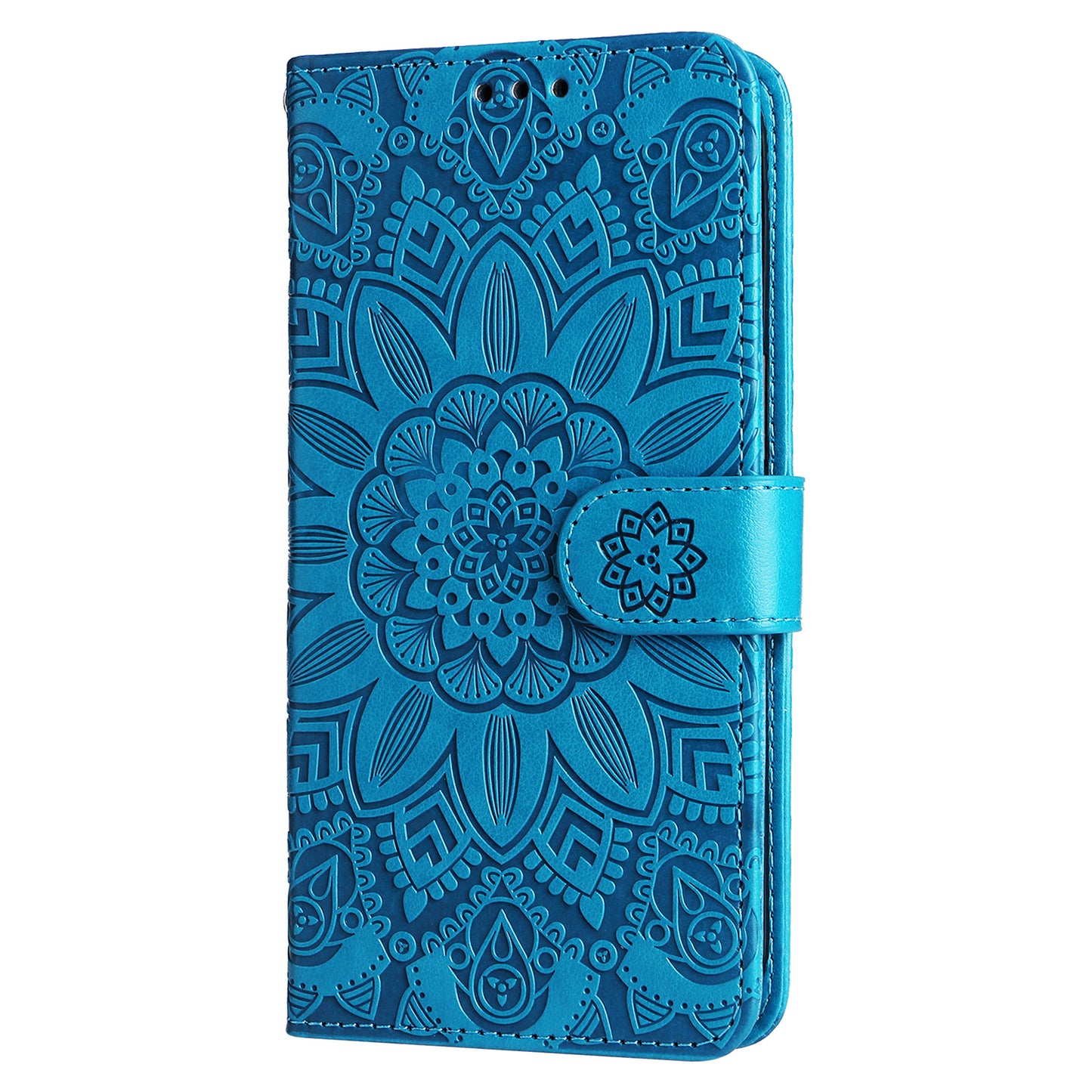 For Samsung Galaxy S24 Ultra Case Leather Wallet Flip Protective Phone Cover - Blue