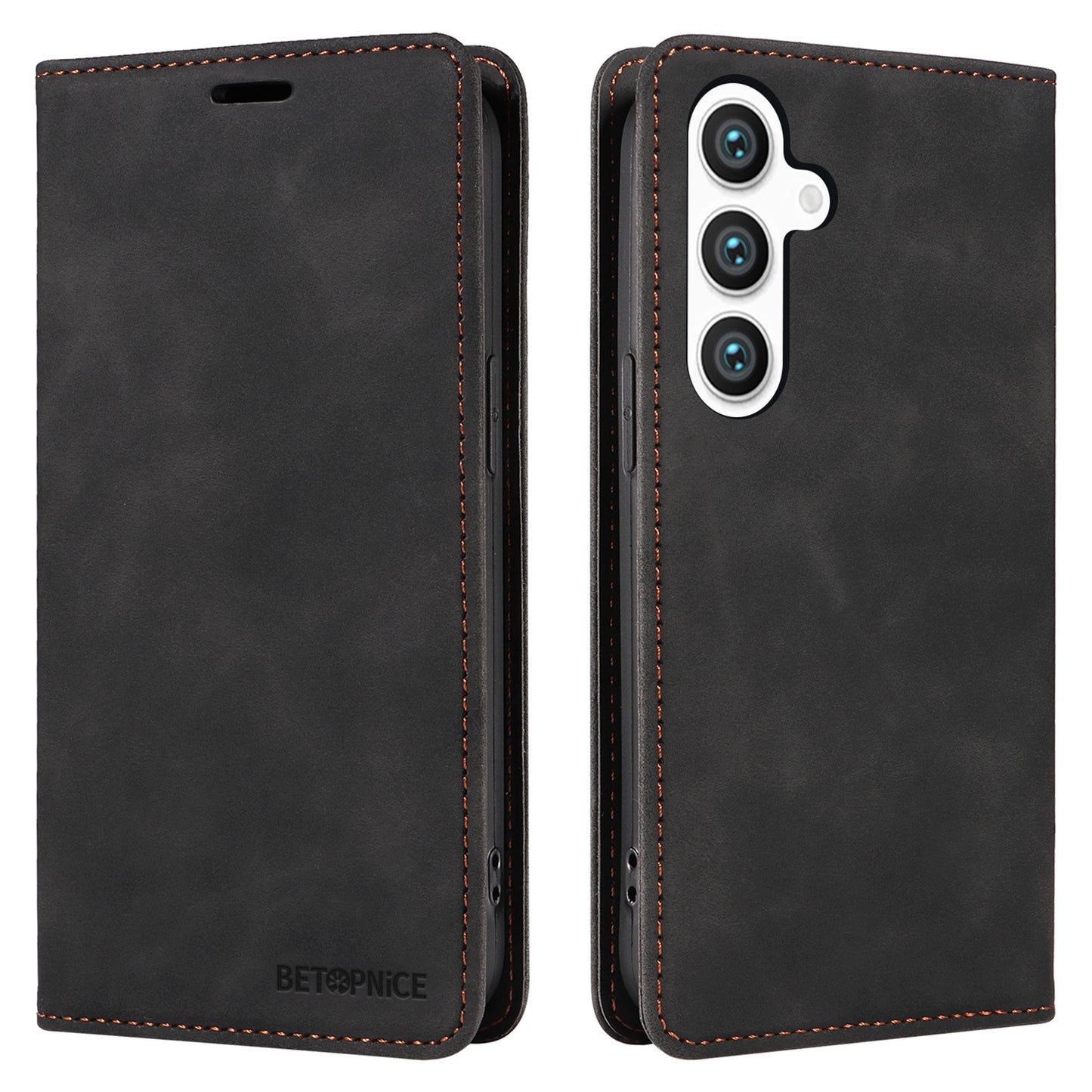 BETOPNICE 003 for Samsung Galaxy S24 Case RFID Blocking Shockproof Protection Phone Cover - Black