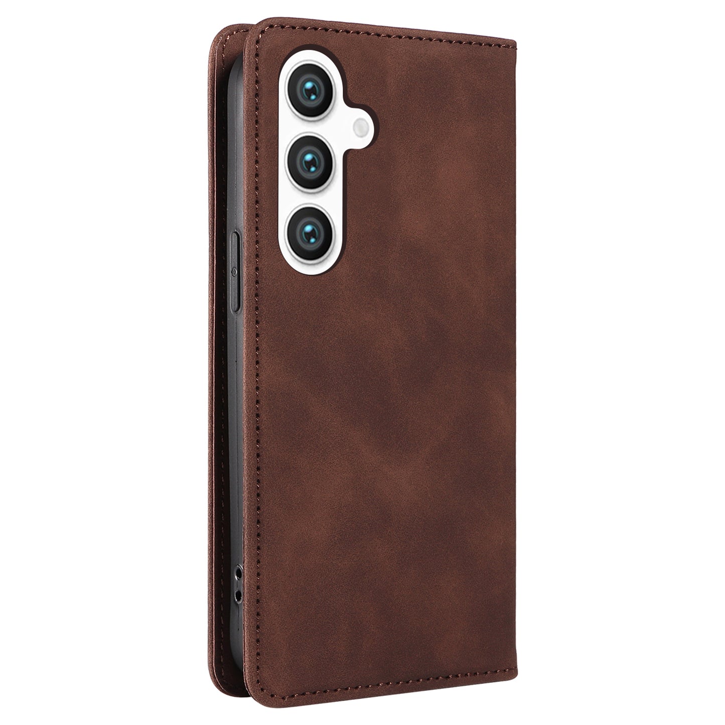 BETOPNICE 003 for Samsung Galaxy S24 Case RFID Blocking Shockproof Protection Phone Cover - Brown