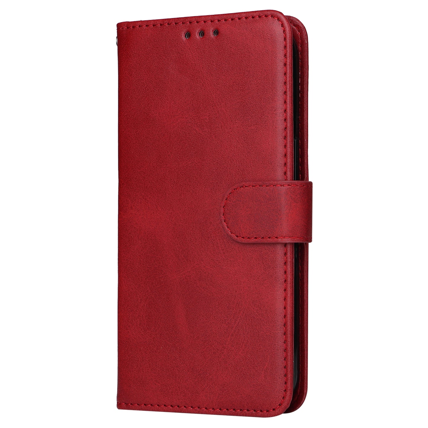 For Samsung Galaxy S24 Ultra Case Flip Stand PU Leather Protective Phone Cover - Red