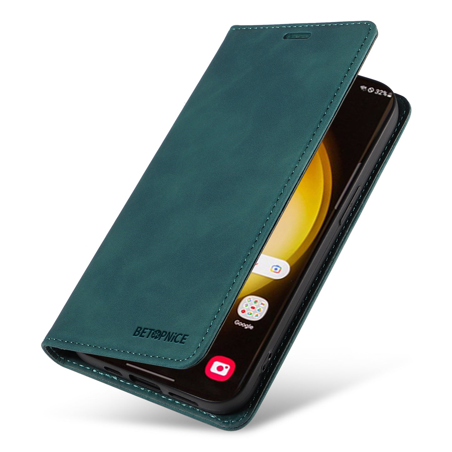 BETOPNICE 003 for Samsung Galaxy S24 Ultra Case Flip Wallet RFID Blocking Phone Cover - Green