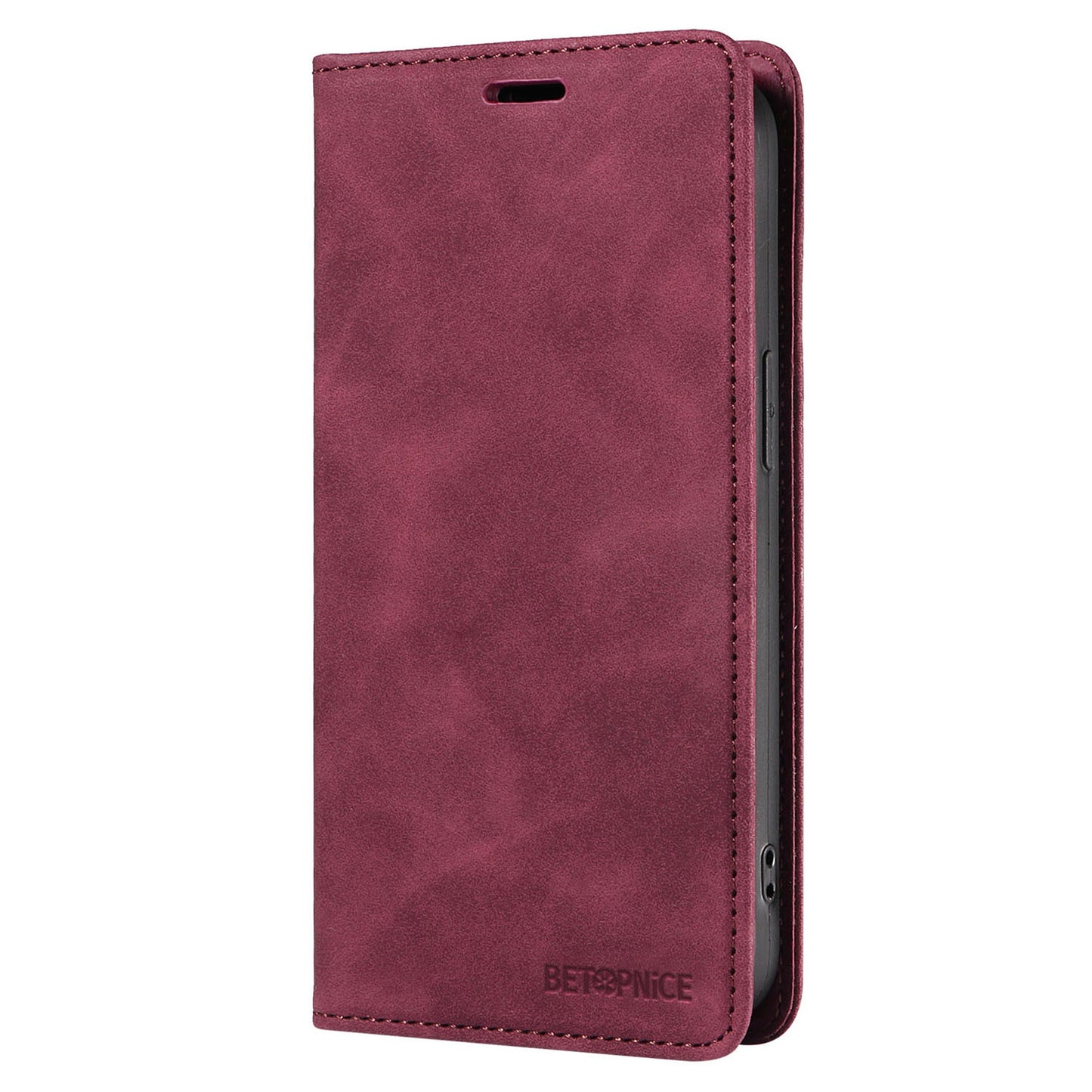BETOPNICE 003 for Samsung Galaxy S24 Ultra Case Flip Wallet RFID Blocking Phone Cover - Red