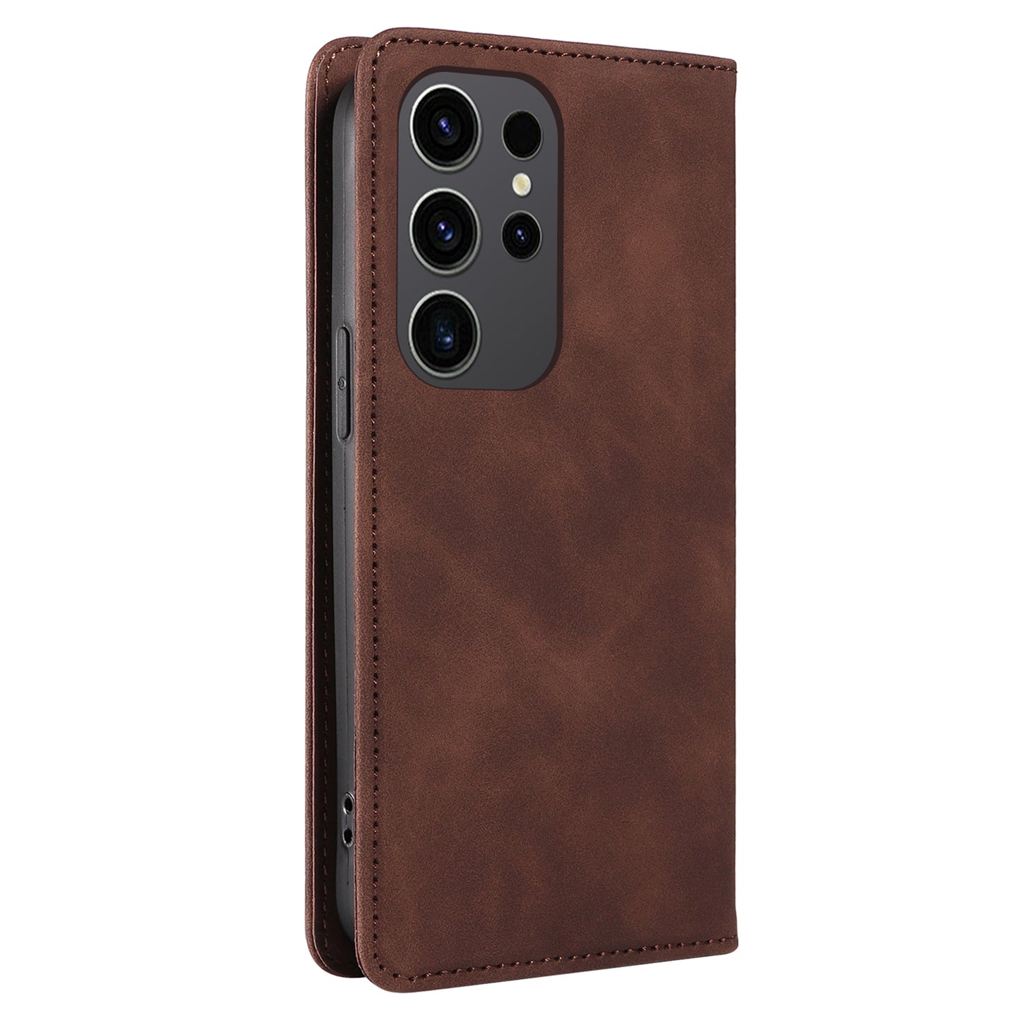 BETOPNICE 003 for Samsung Galaxy S24 Ultra Case Flip Wallet RFID Blocking Phone Cover - Brown