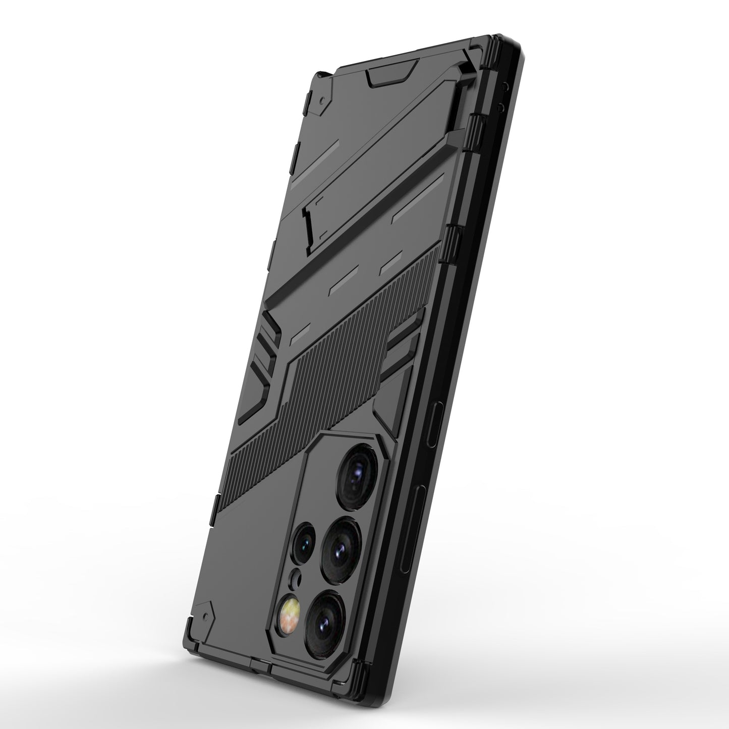 For Samsung Galaxy S24 Ultra Case Kickstand Anti-drop Phone Cover - Black