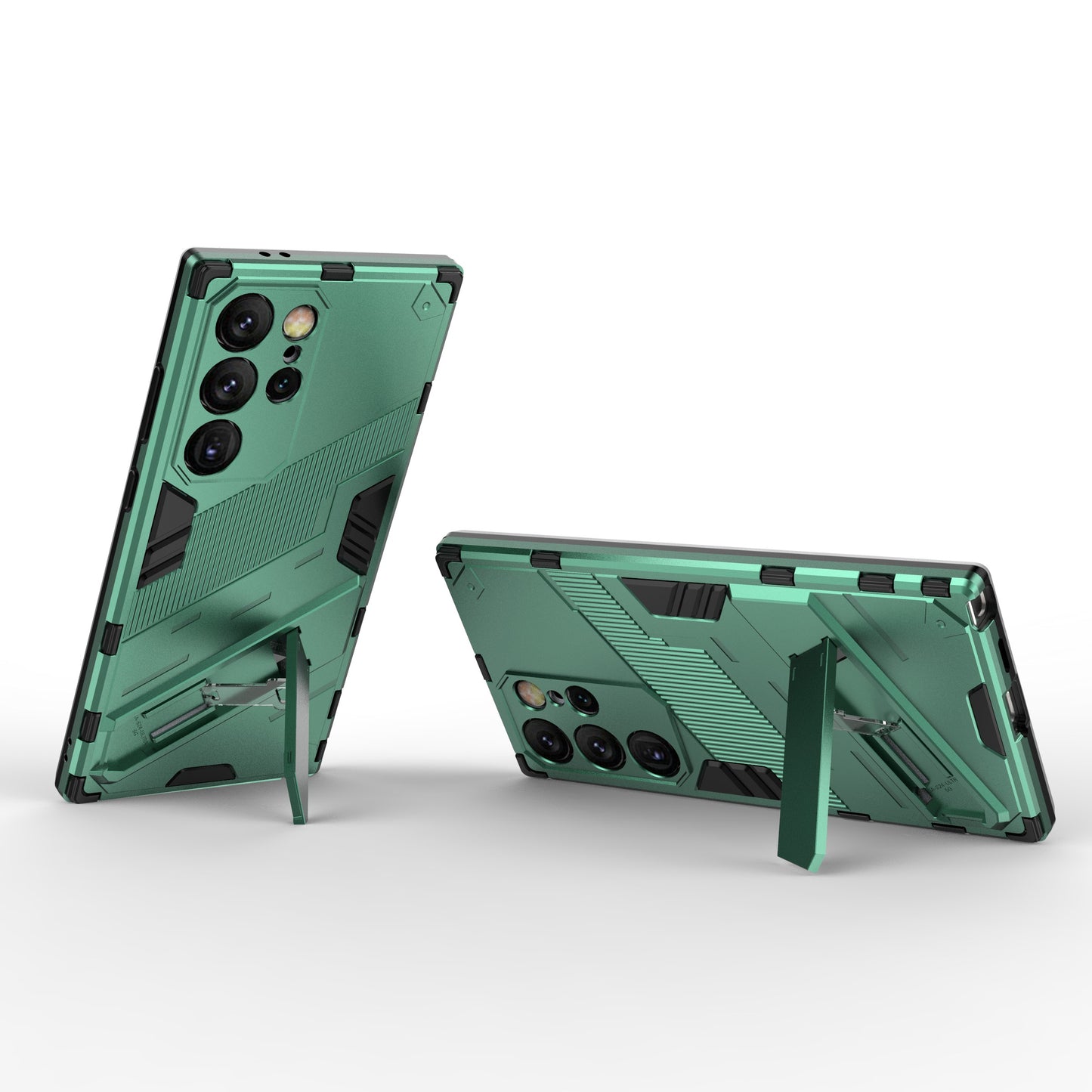 For Samsung Galaxy S24 Ultra Case Kickstand Anti-drop Phone Cover - Green
