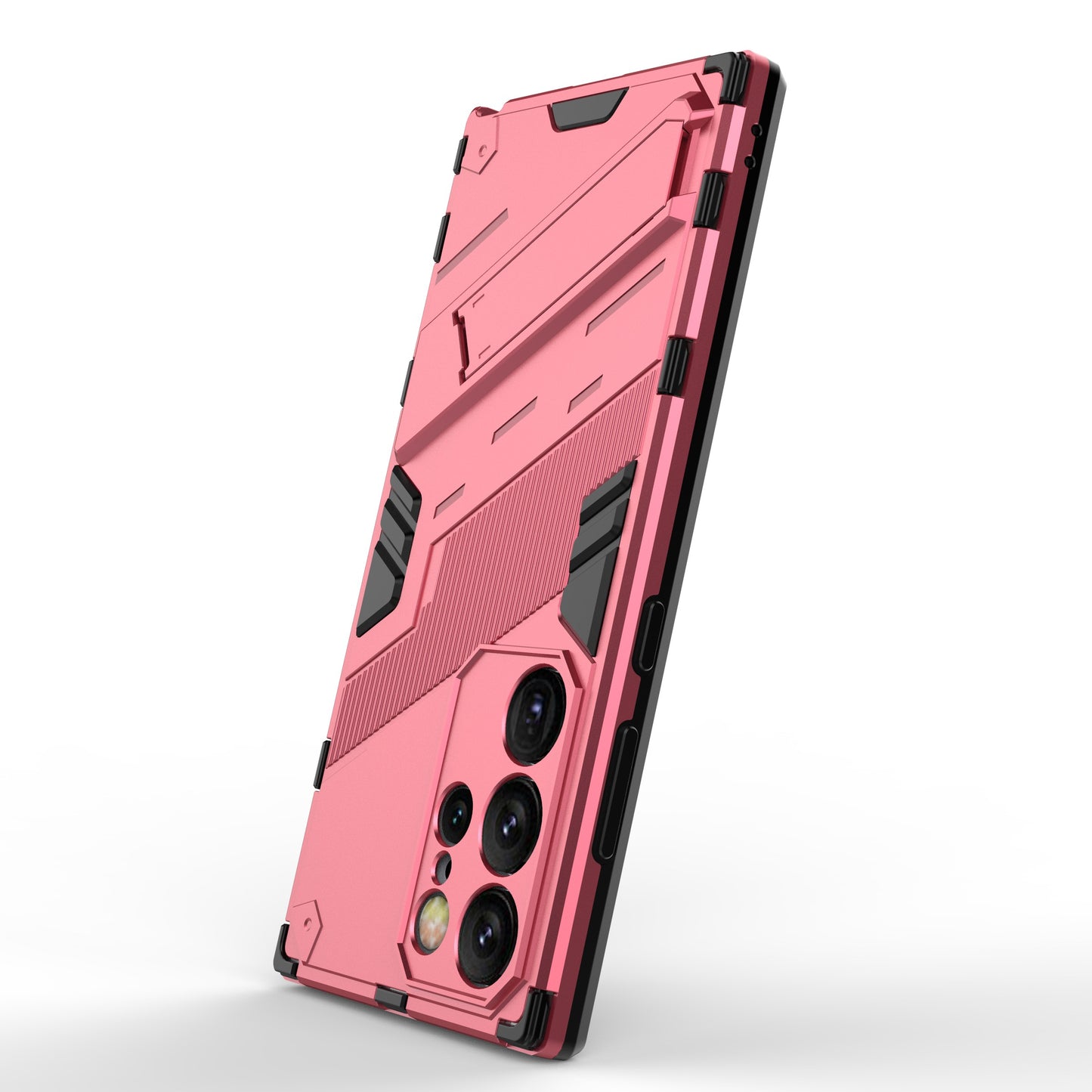 For Samsung Galaxy S24 Ultra Case Kickstand Anti-drop Phone Cover - Rose