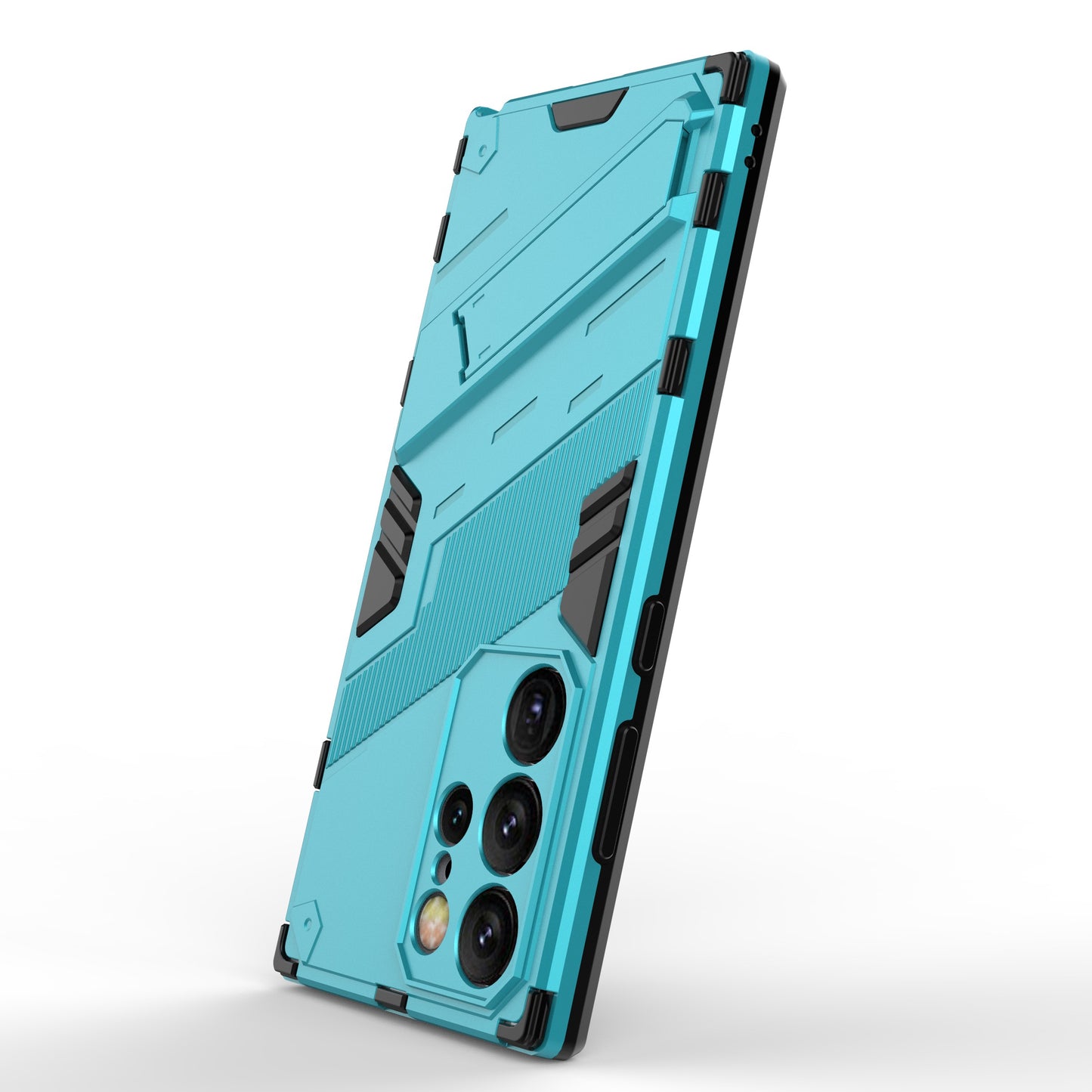 For Samsung Galaxy S24 Ultra Case Kickstand Anti-drop Phone Cover - Baby Blue
