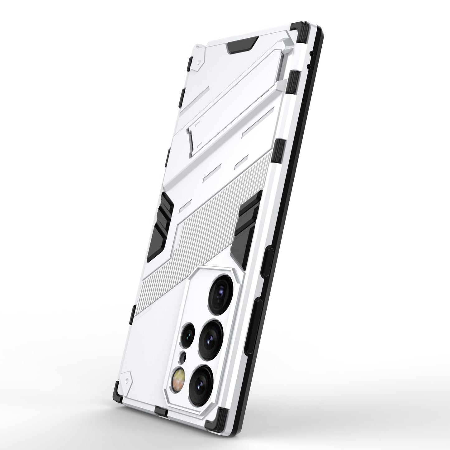 For Samsung Galaxy S24 Ultra Case Kickstand Anti-drop Phone Cover - White