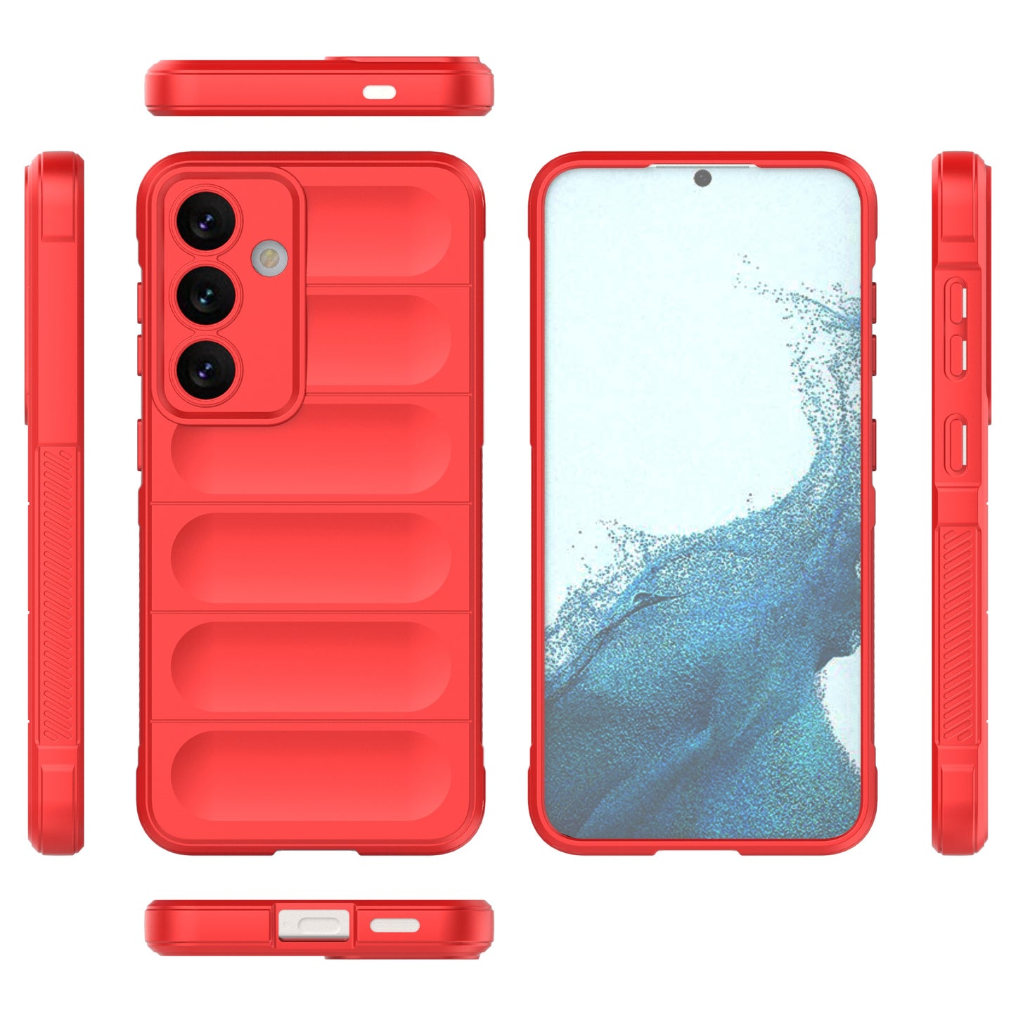 For Samsung Galaxy S24+ TPU Case Rugged Protective Phone Cover - Red
