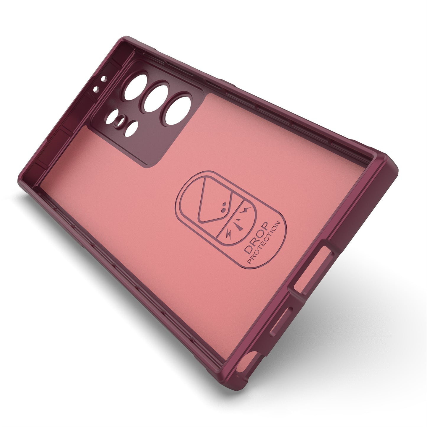 For Samsung Galaxy S24 Ultra Case Drop-proof Phone TPU Cover - Wine Red