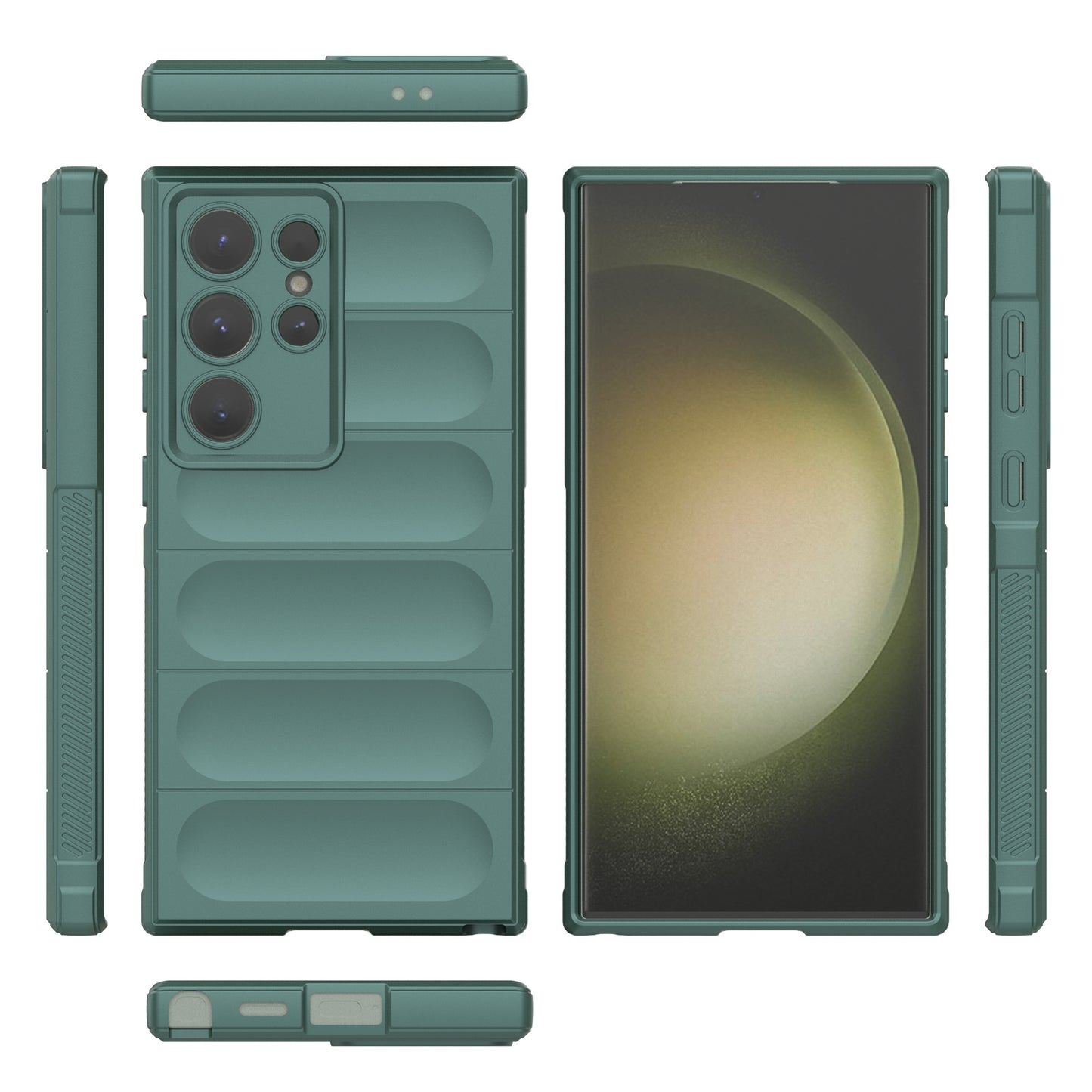 For Samsung Galaxy S24 Ultra Case Drop-proof Phone TPU Cover - Green
