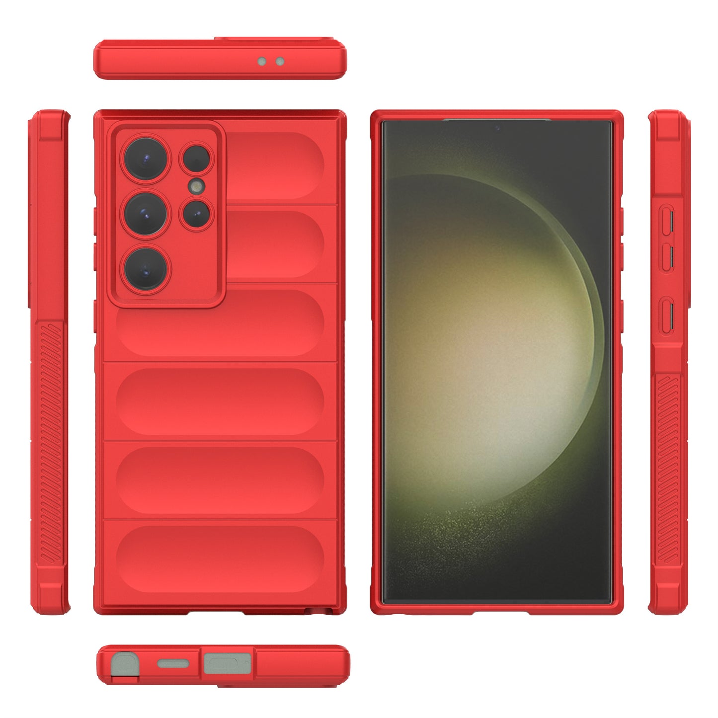For Samsung Galaxy S24 Ultra Case Drop-proof Phone TPU Cover - Red