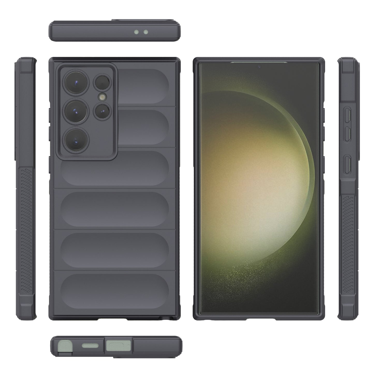For Samsung Galaxy S24 Ultra Case Drop-proof Phone TPU Cover - Dark Grey